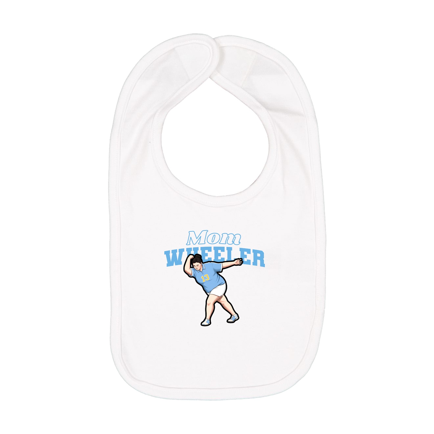 Infant Bib — Mothers Day Block in White