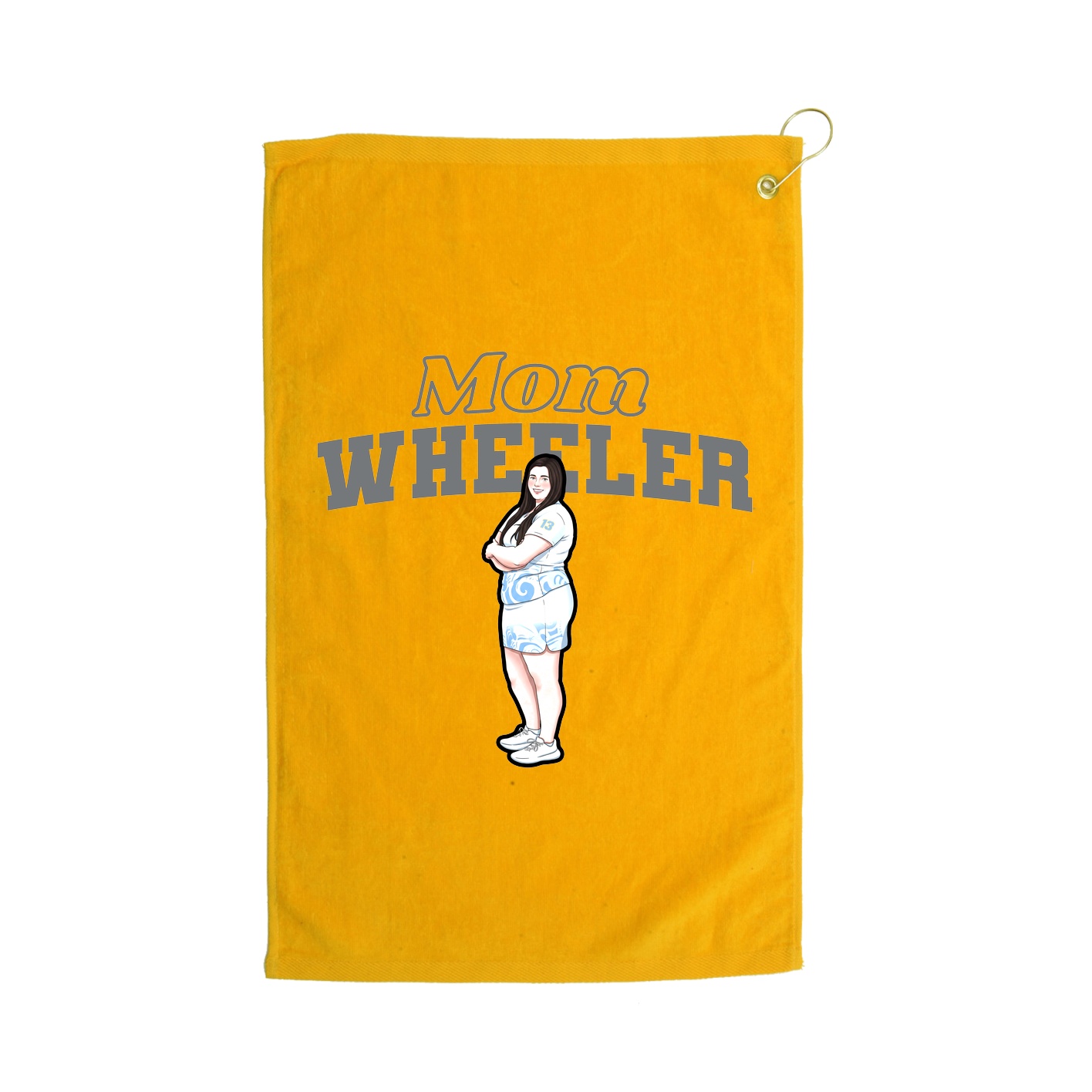 Golf Towel — Mothers Day Block in Gold