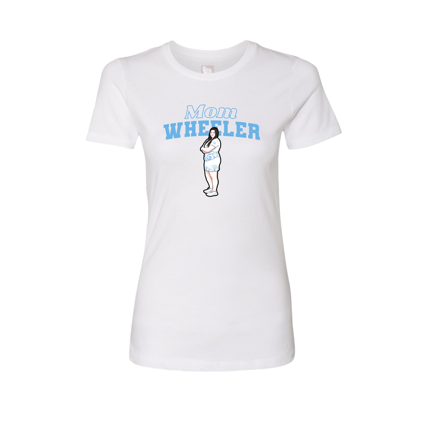 Womens Tee — Mothers Day Block in White