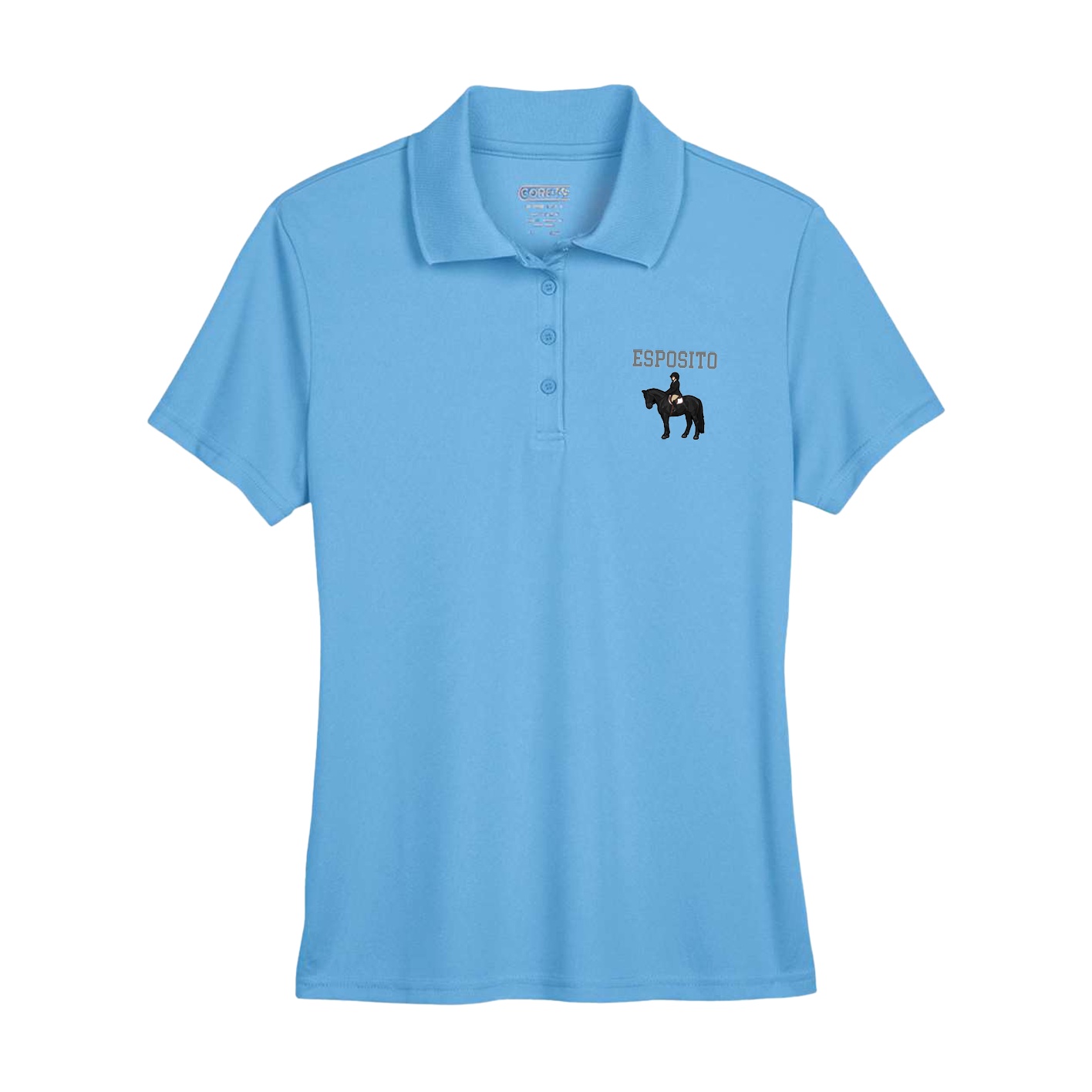 Womens Performance Polo — Shirsey in Powder Blue