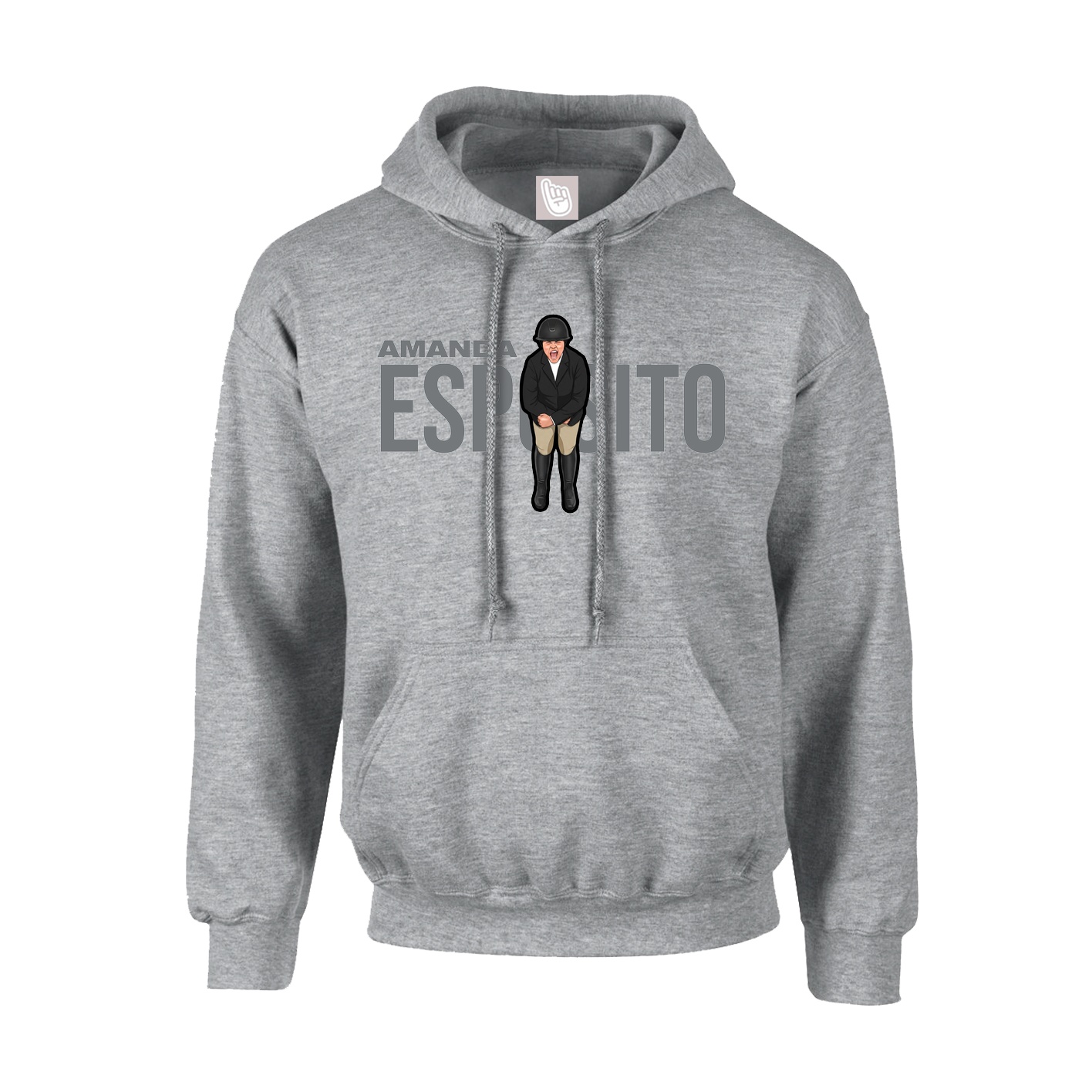 Hoodie — Player Name in Grey