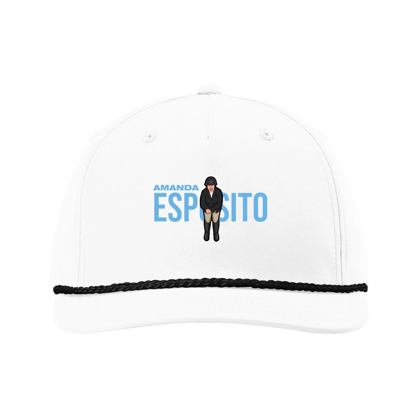 Five-Panel Classic Rope Cap — Player Name in White