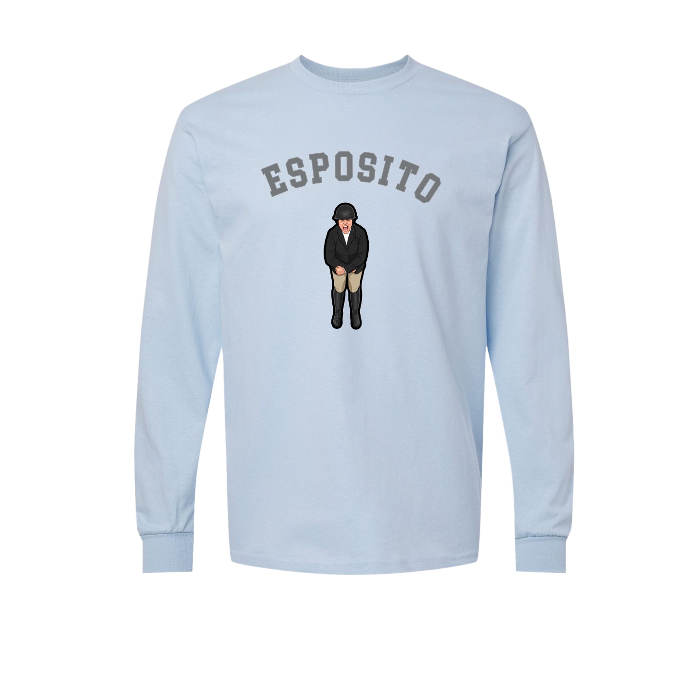 Long Sleeve Tee — Shirsey Arch in Light Blue