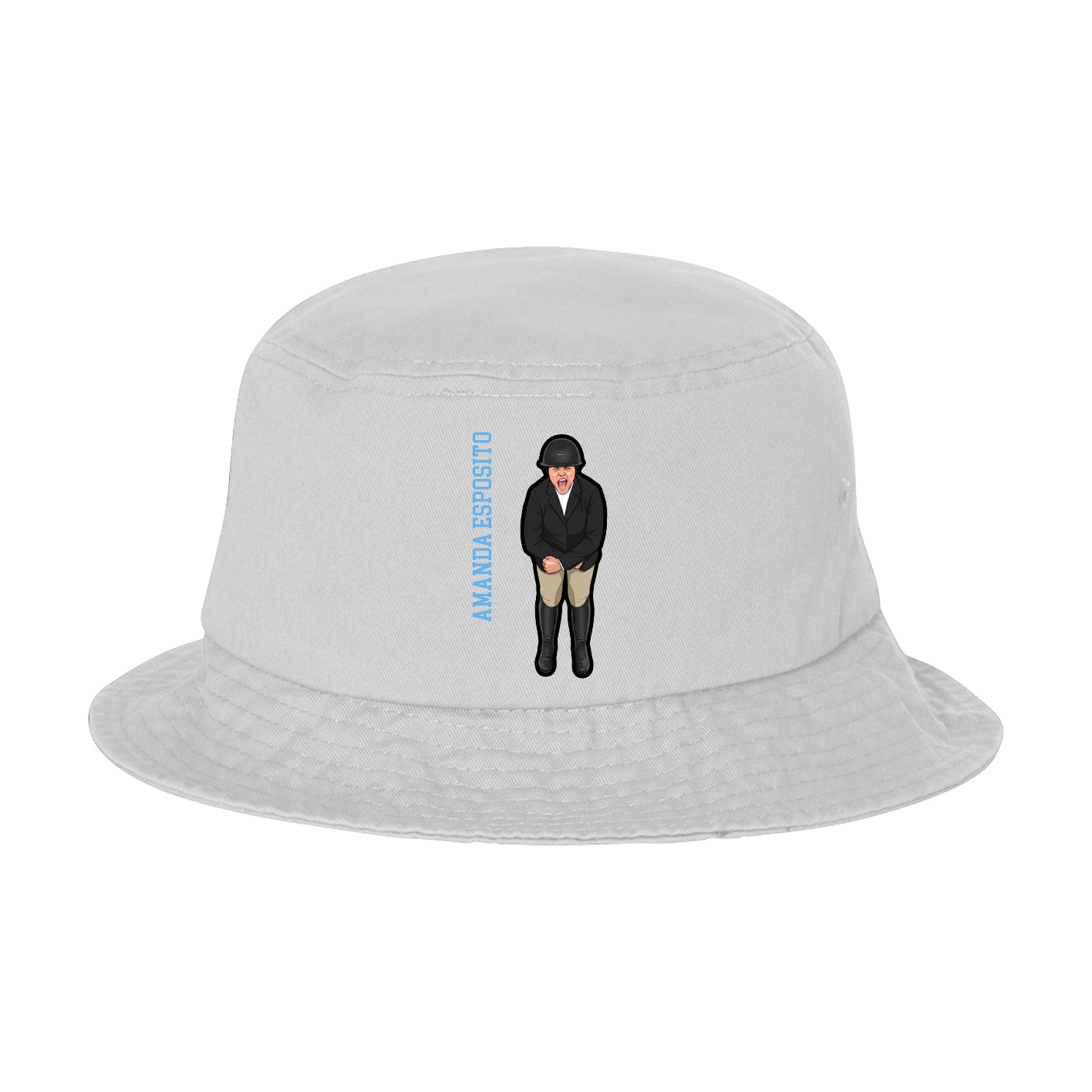 Bucket Cap — Name Vertical in White