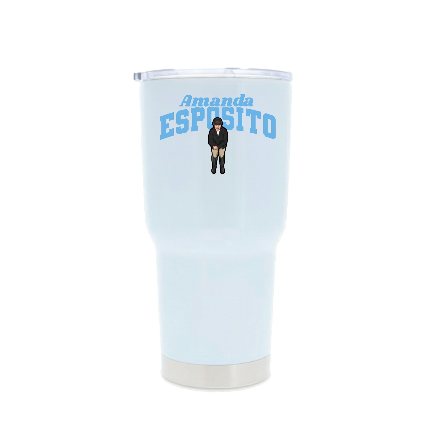 30oz Stainless Steel Tumbler — Signature Arch in White