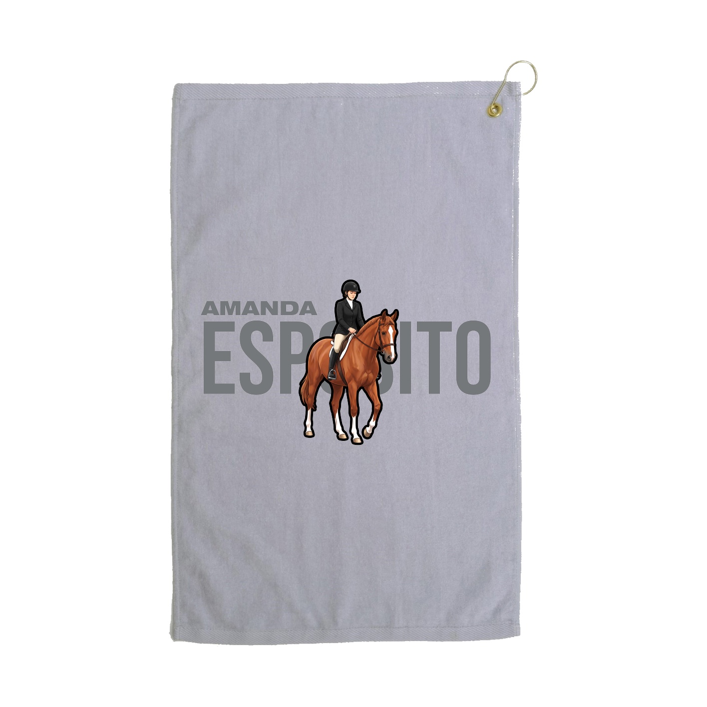 Golf Towel — Player Name in Grey