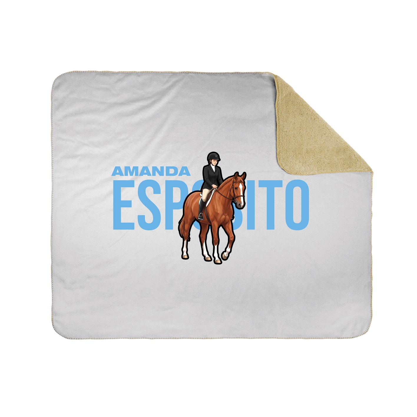 Throw Blanket — Player Name in White