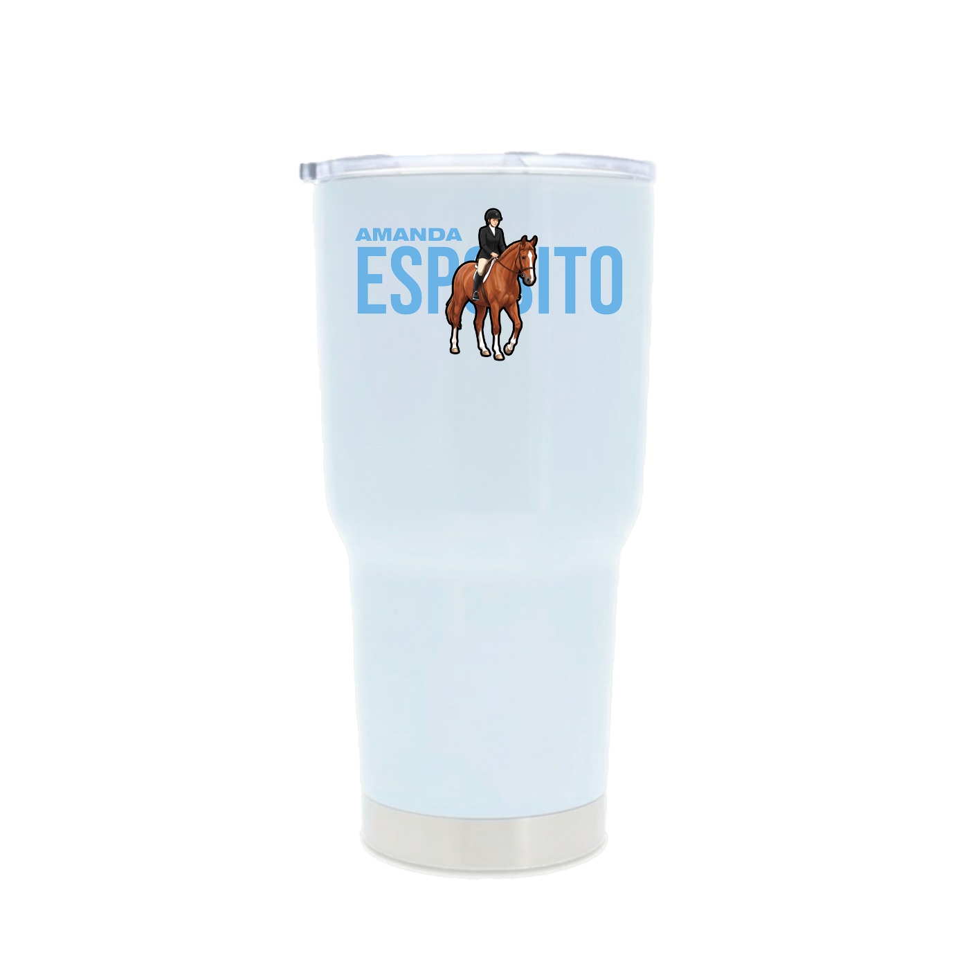 30oz Stainless Steel Tumbler — Player Name in White