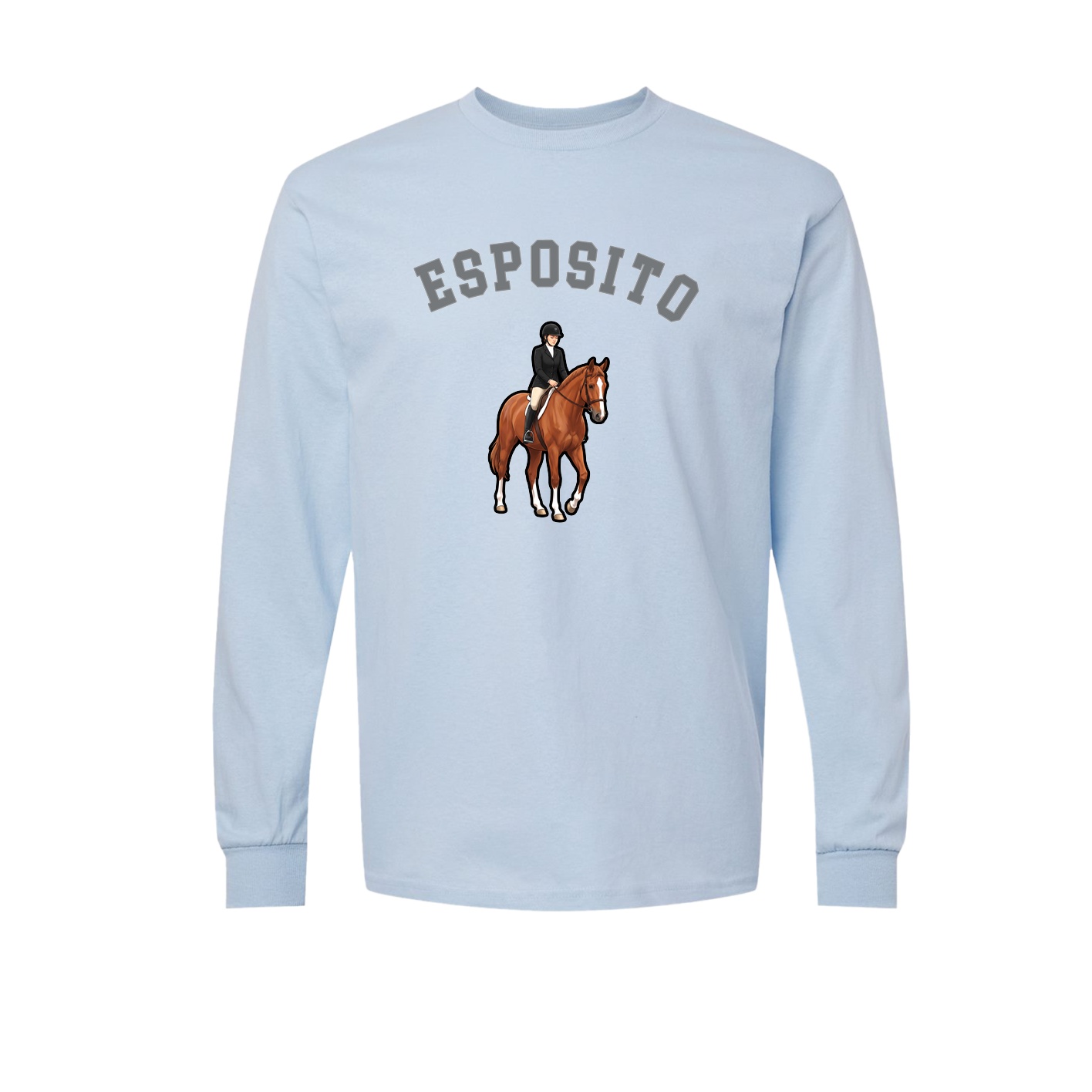 Long Sleeve Tee — Shirsey Arch in Light Blue