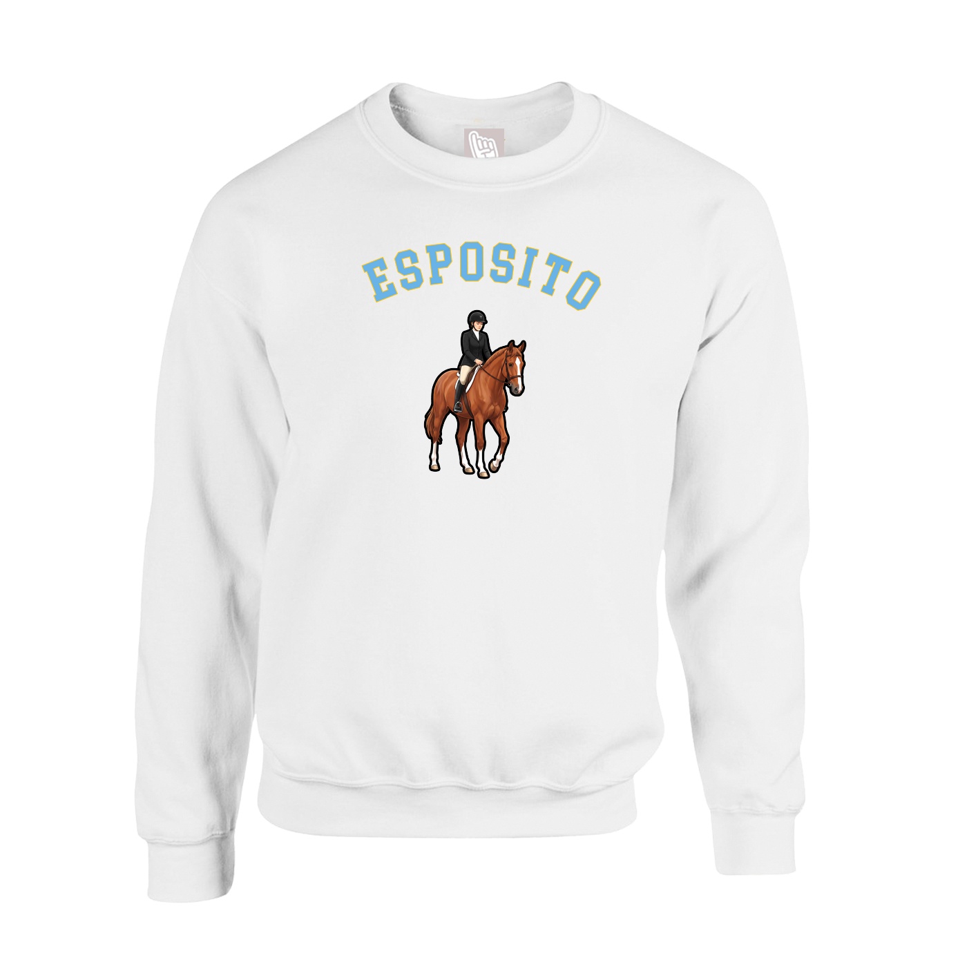 Fleece Crew — Shirsey Arch in White