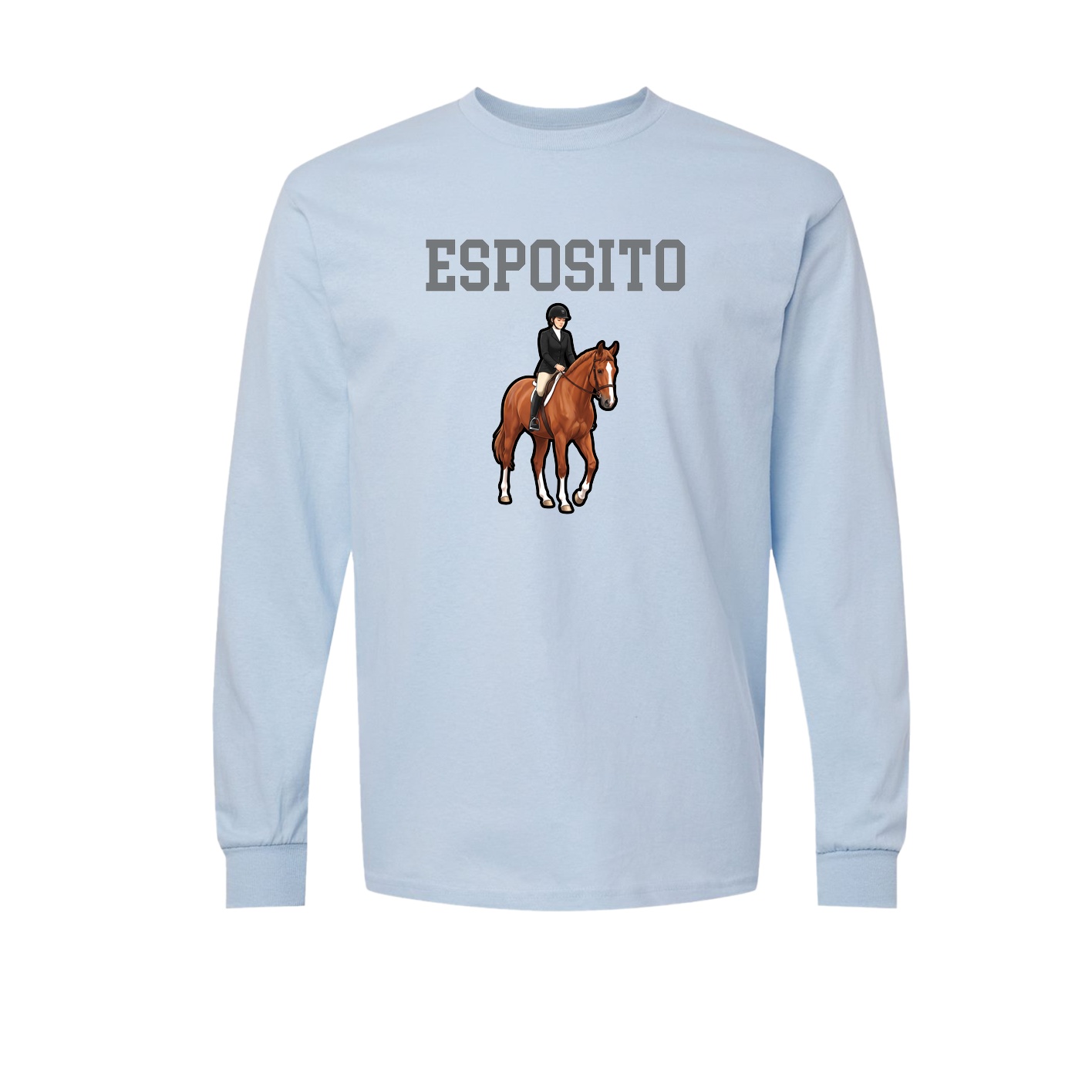 Long Sleeve Tee — Shirsey in Light Blue