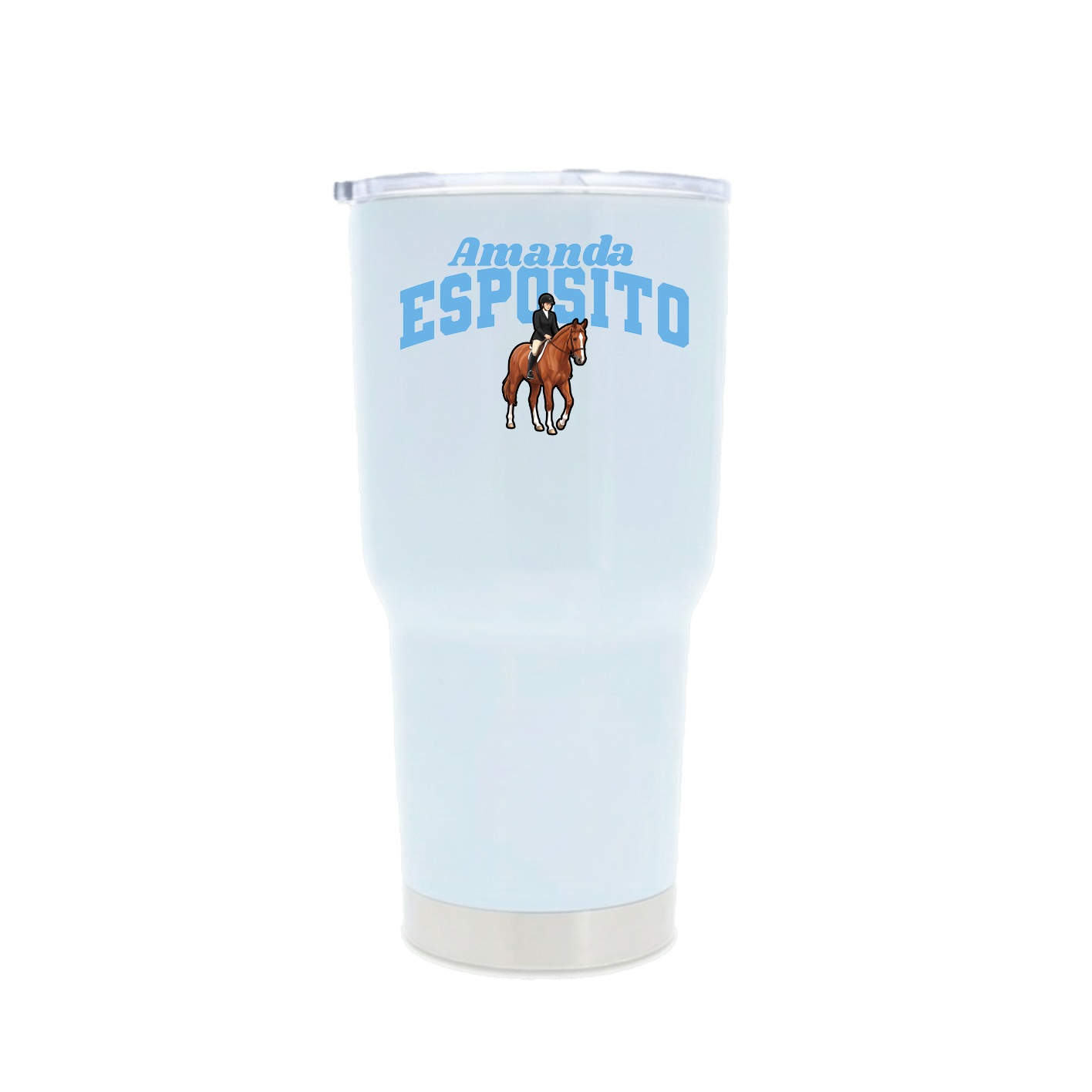 30oz Stainless Steel Tumbler — Signature Arch in White