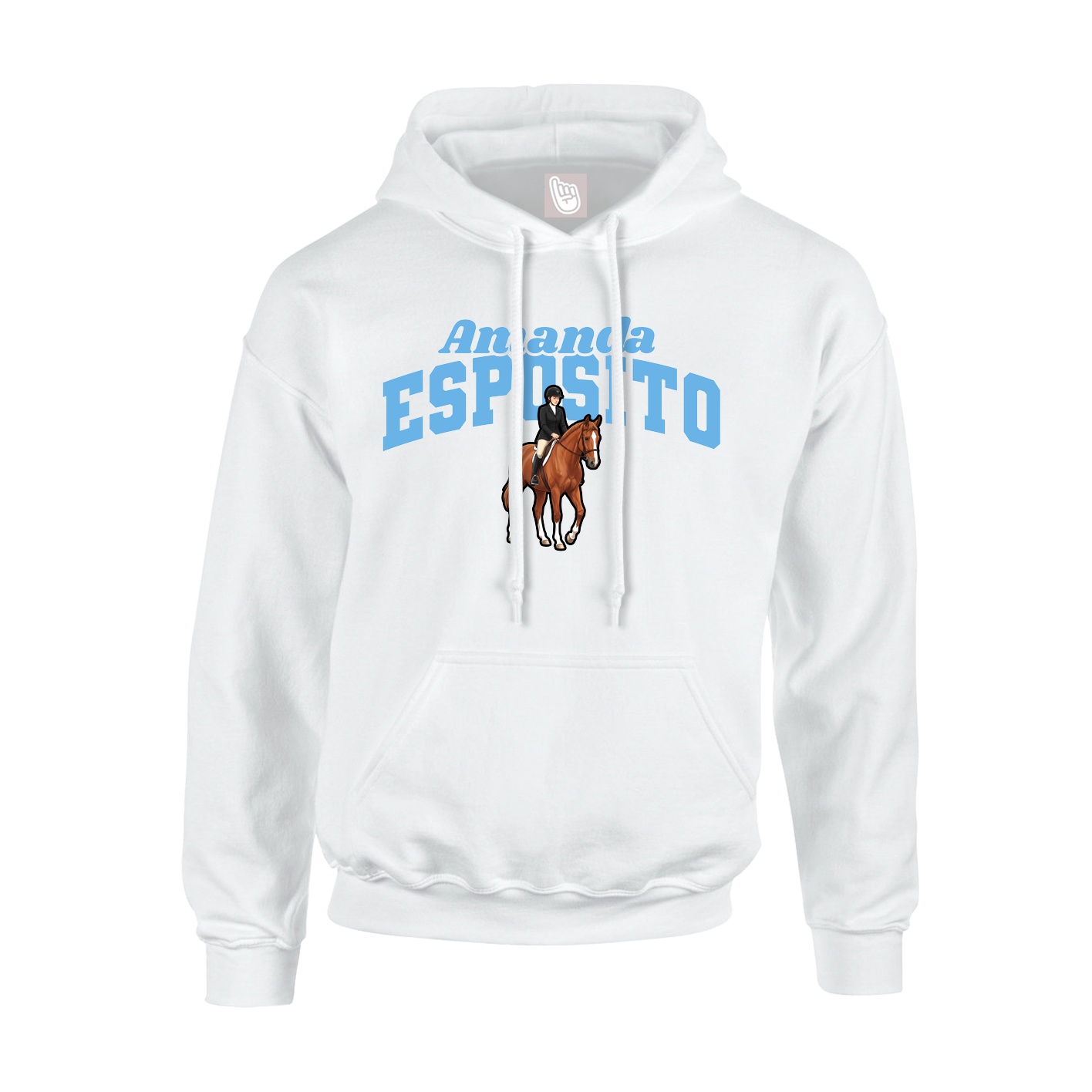 Youth Hoodie — Signature Arch in White