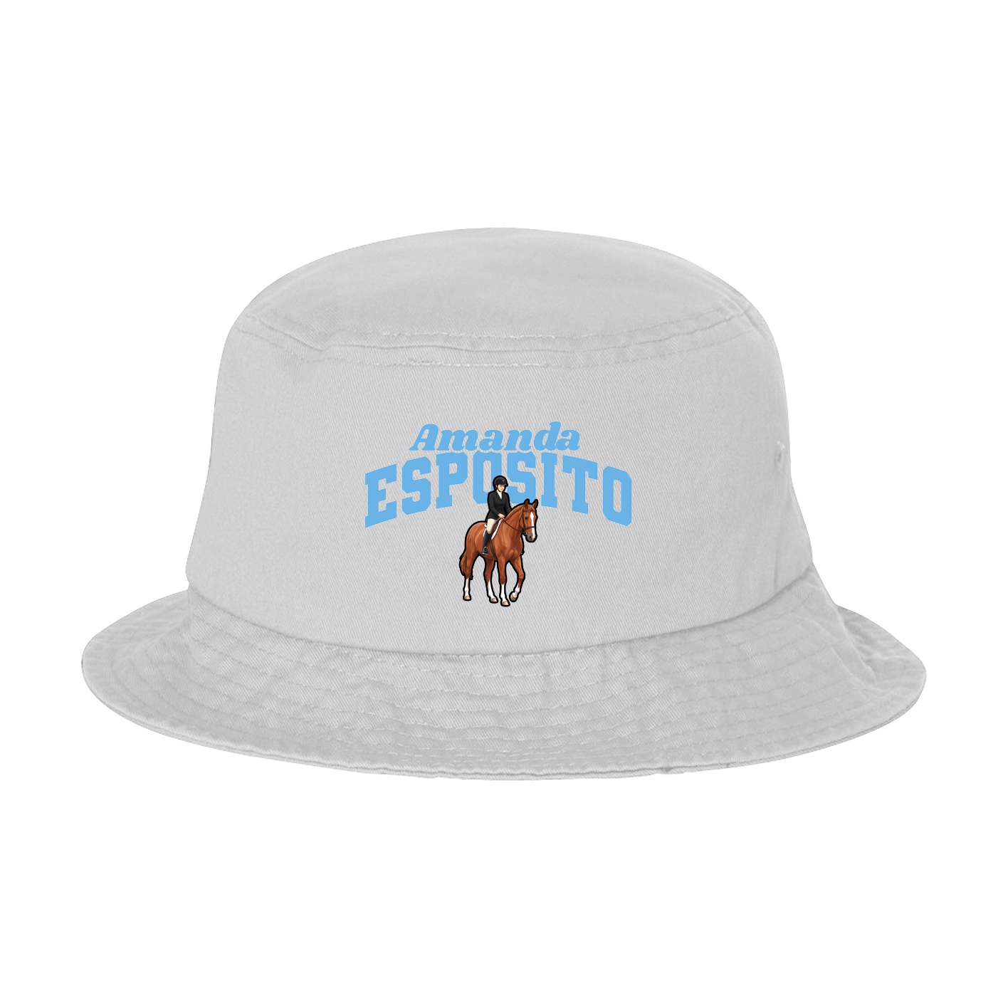 Bucket Cap — Signature Arch in White