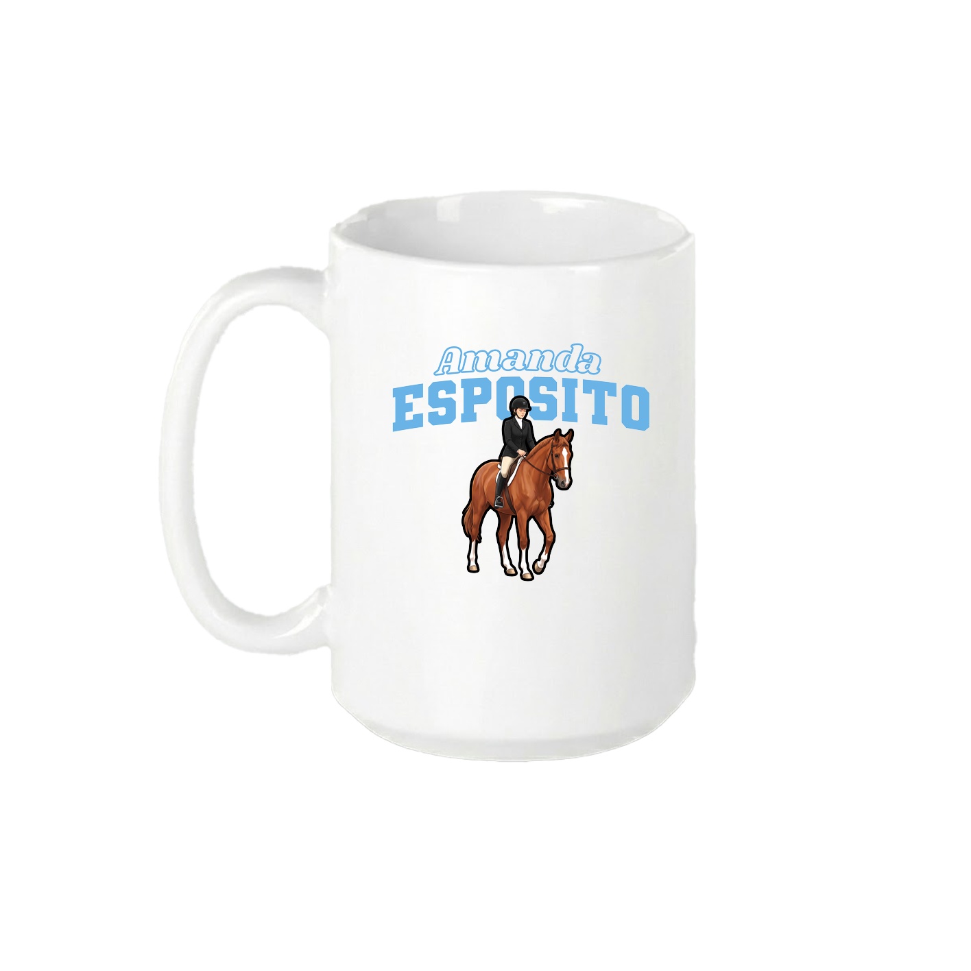 15oz Coffee Mug — Name Arch in White