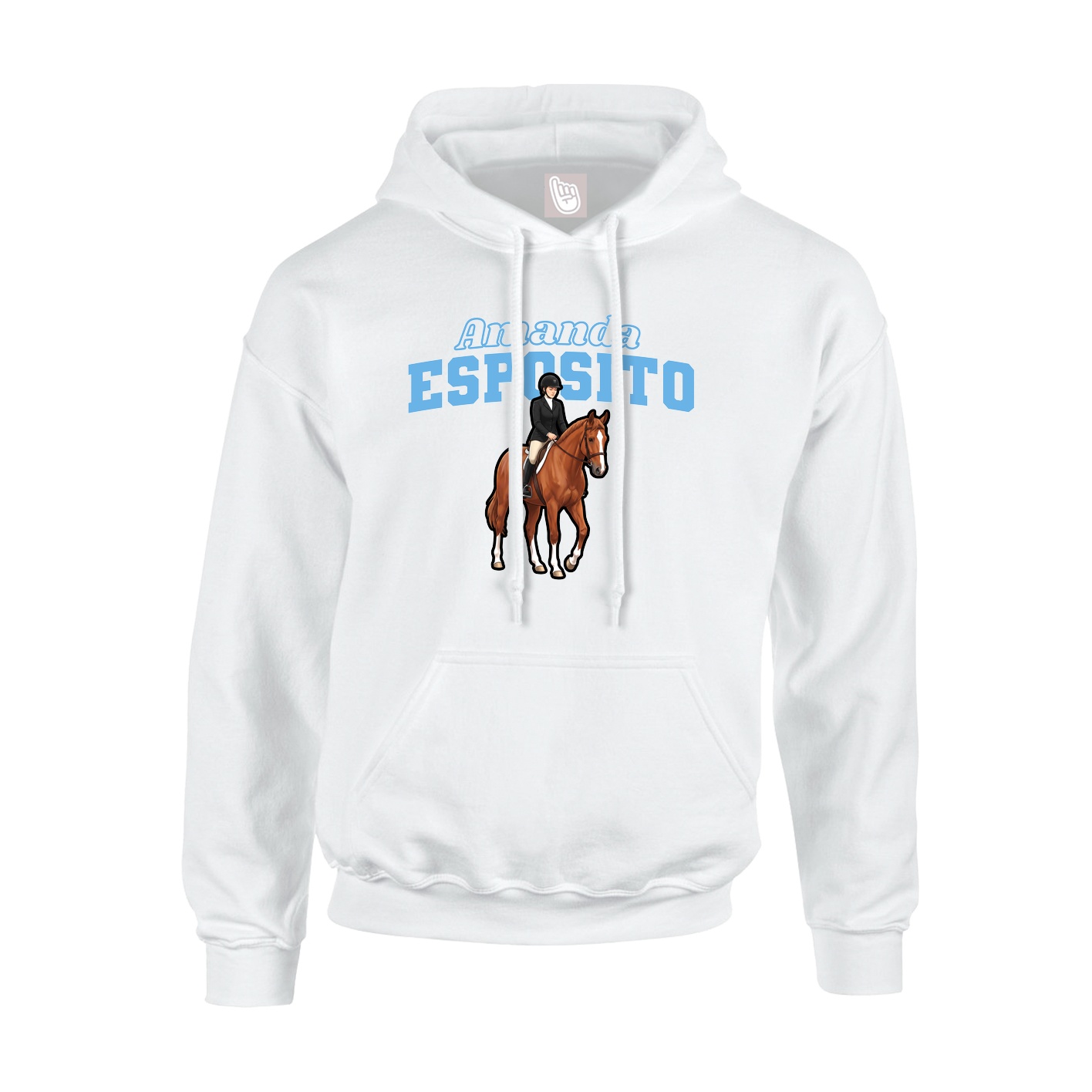 Hoodie — Name Arch in White
