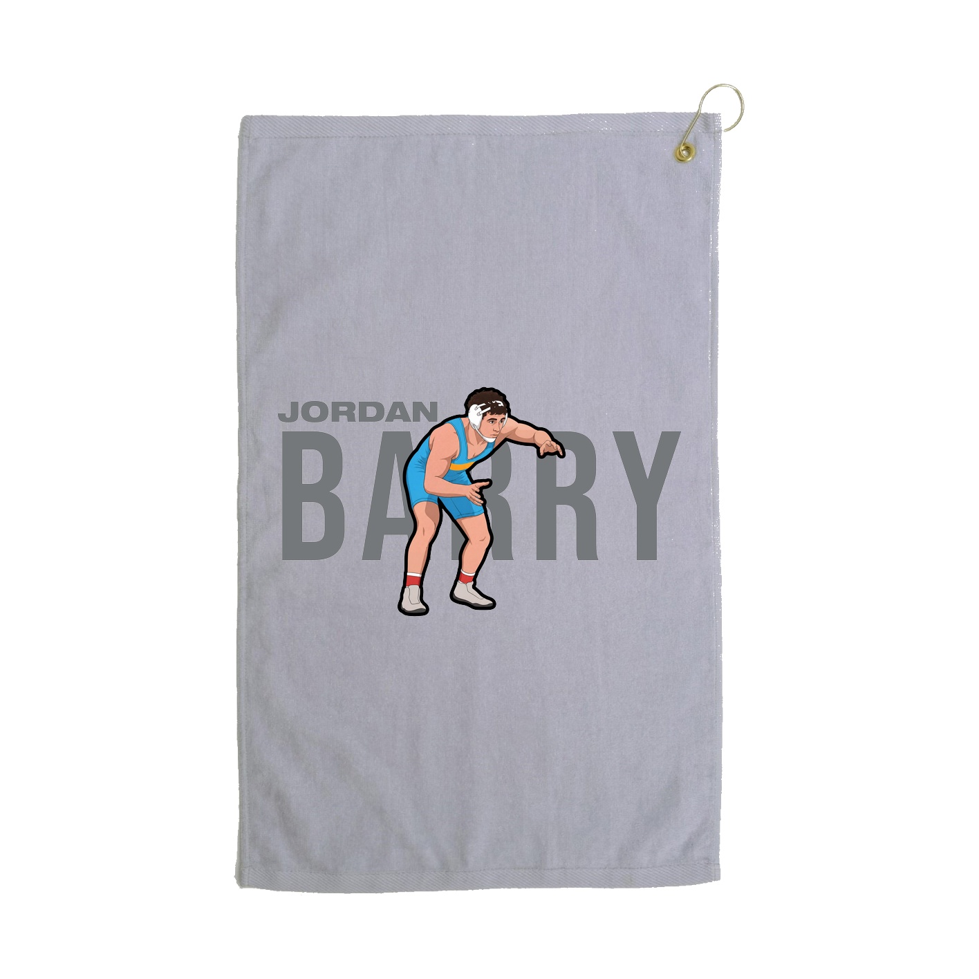 Golf Towel — Player Name in Grey