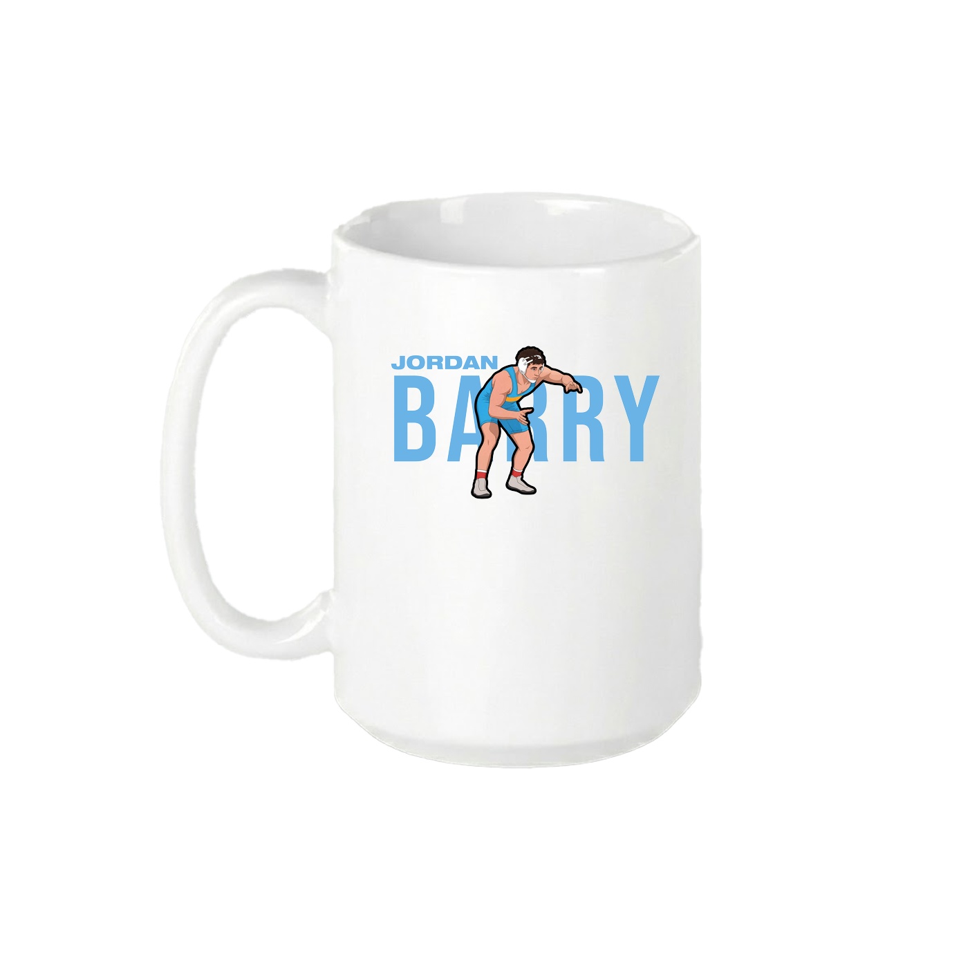 15oz Coffee Mug — Player Name in White