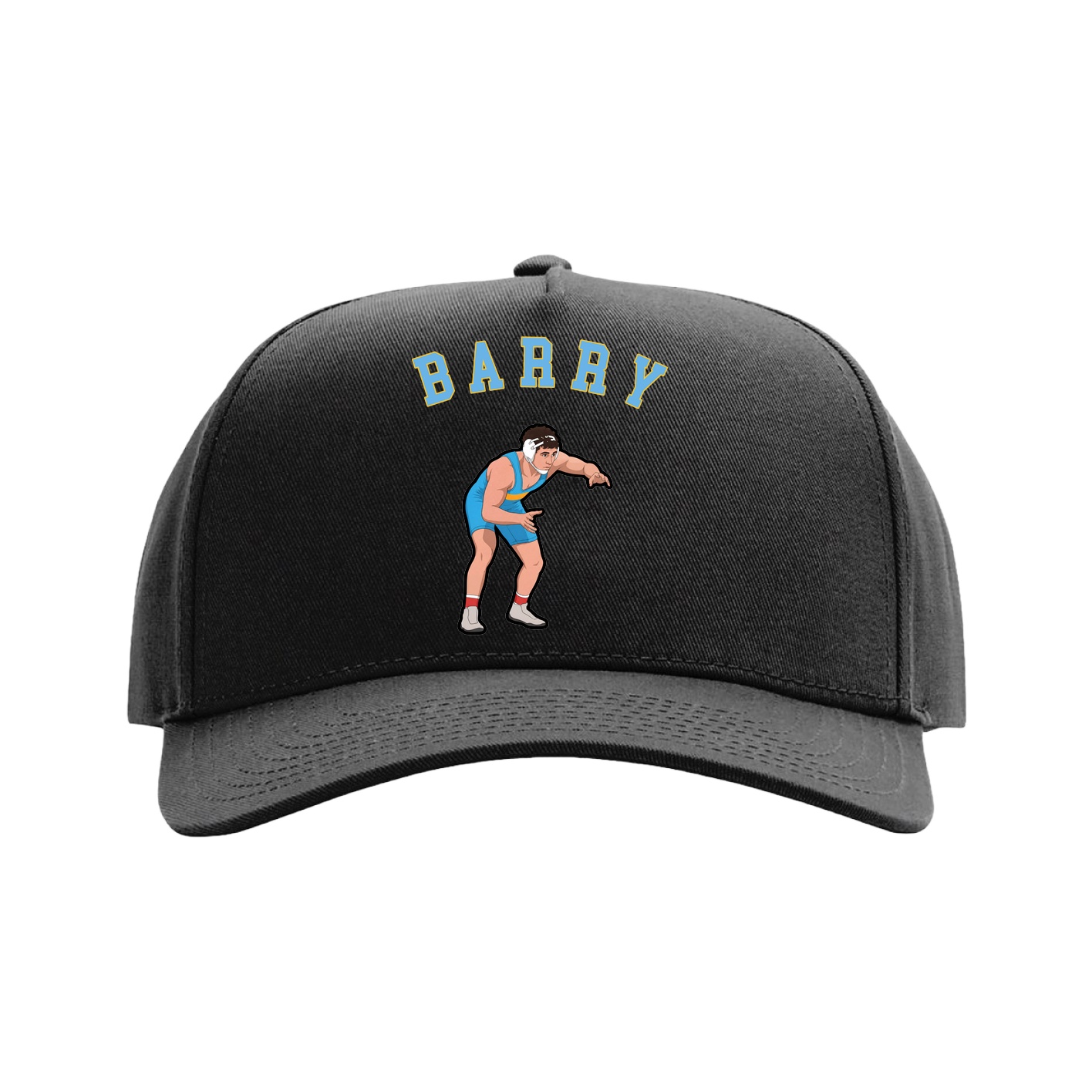 Full Fabric Five-Panel Champ Cap — Shirsey Arch in Black