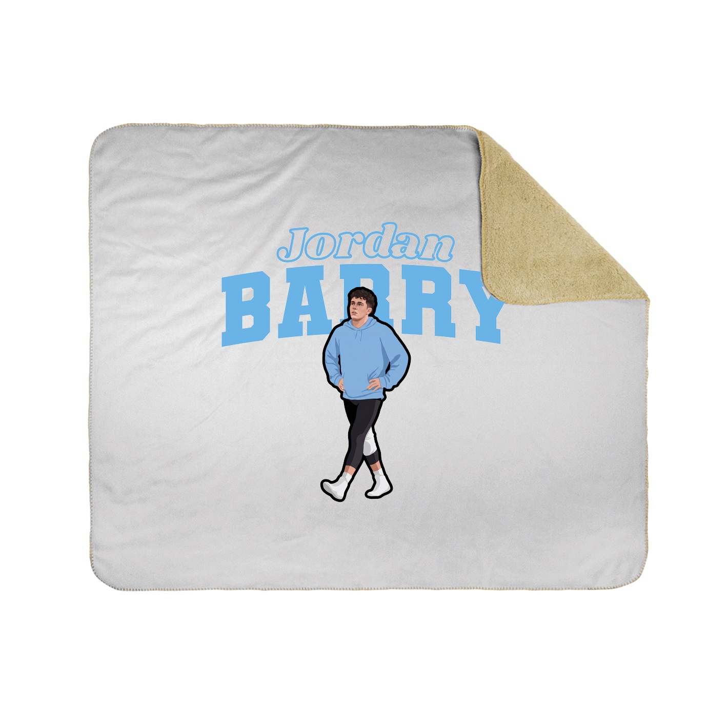 Throw Blanket — Name Arch in White