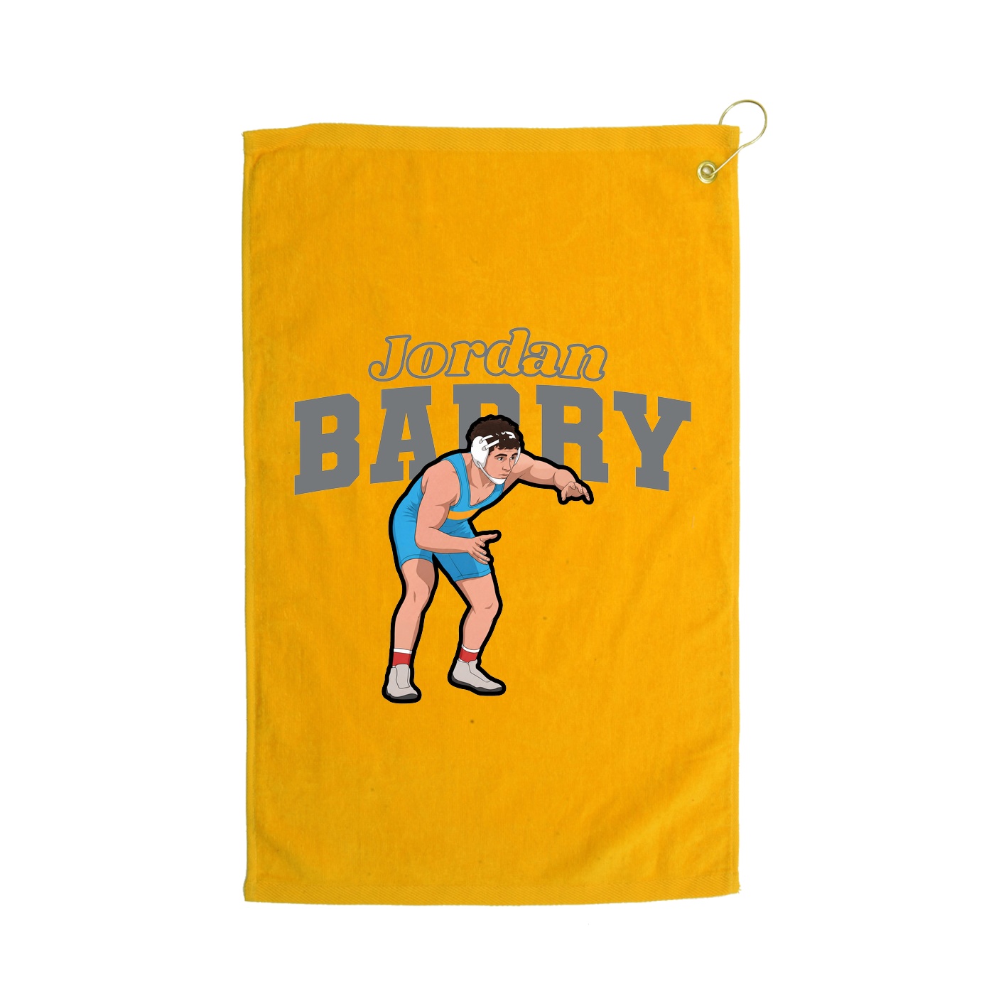 Golf Towel — Name Arch in Gold