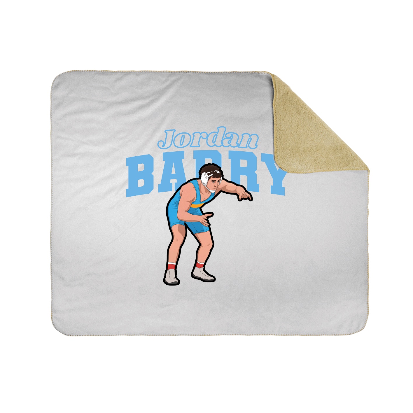 Throw Blanket — Name Arch in White