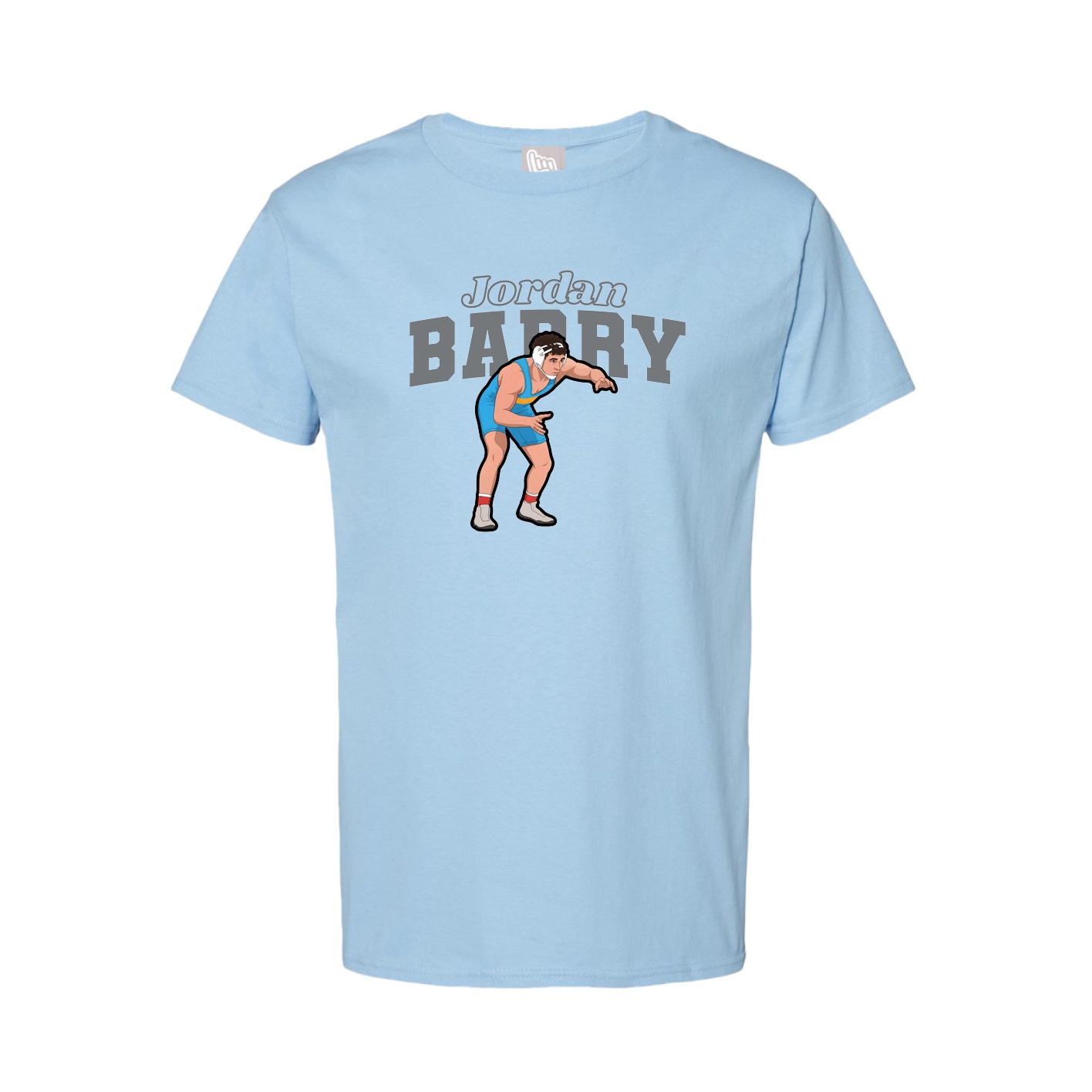 Youth Tee — Name Arch in Light Blue