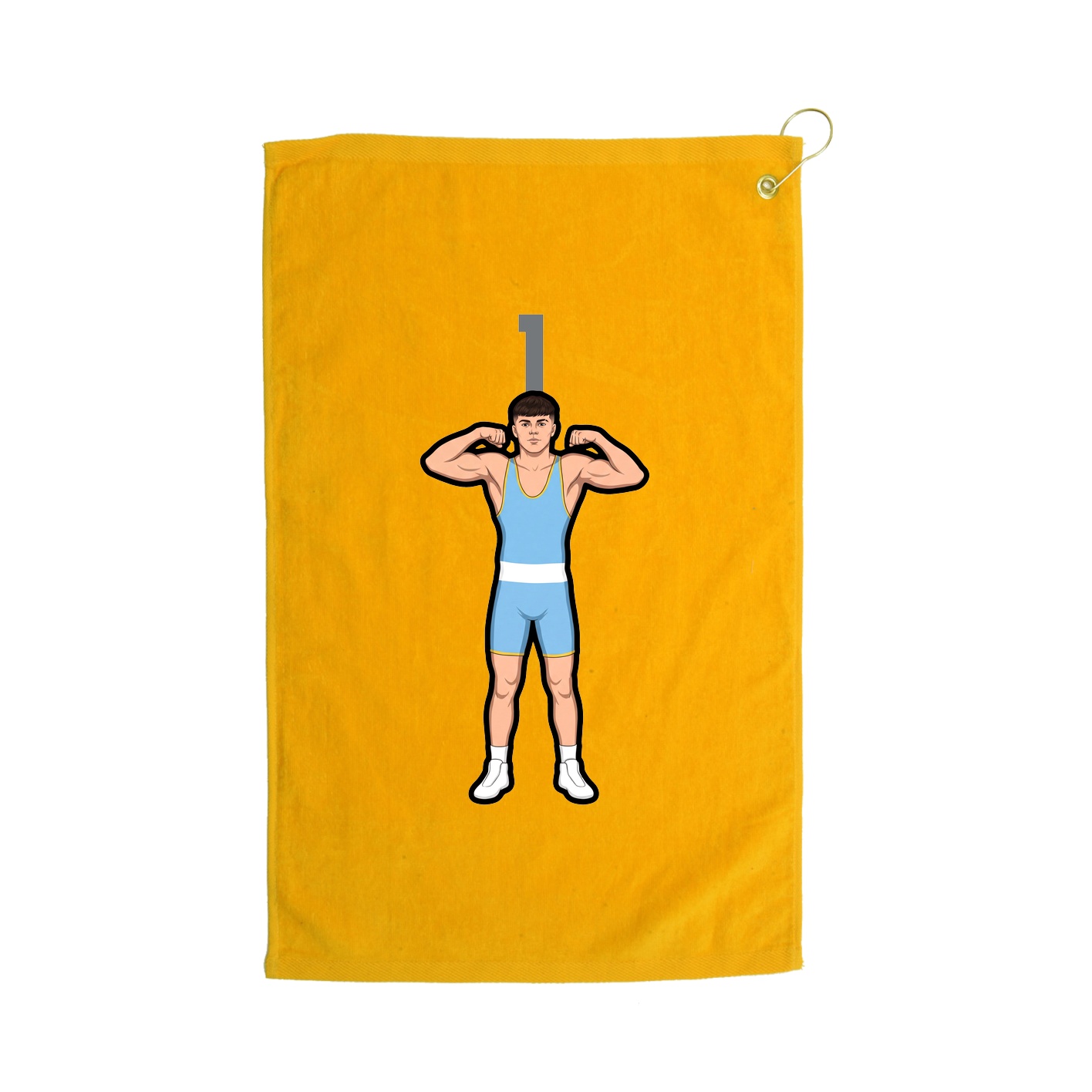 Golf Towel — Number Top in Gold