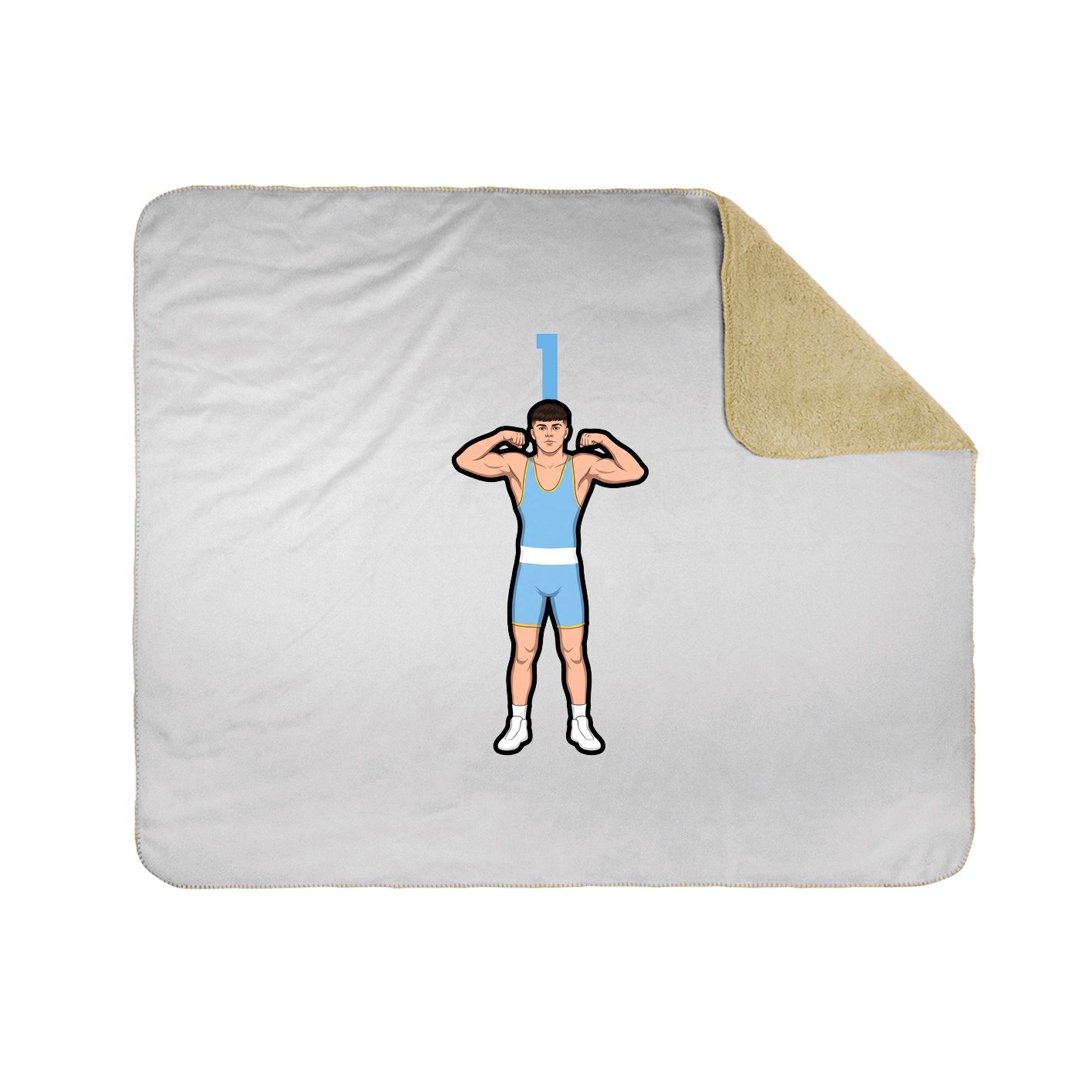 Throw Blanket — Number Top in White