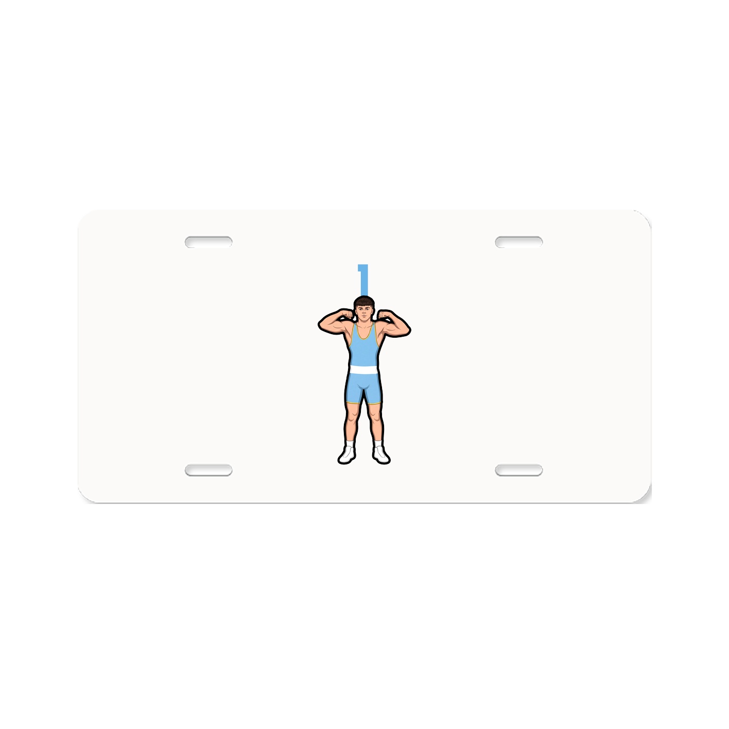 License Plate — Number Top in Classic