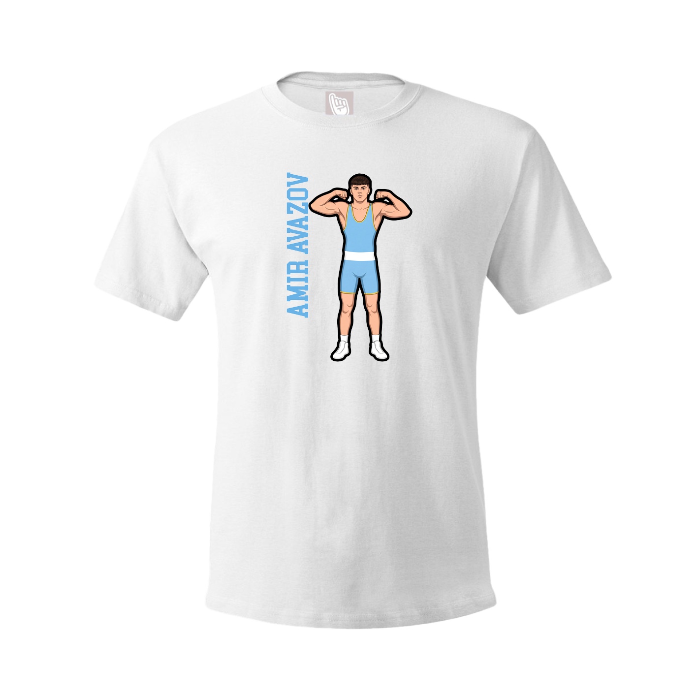 Youth Tee — Name Vertical in White