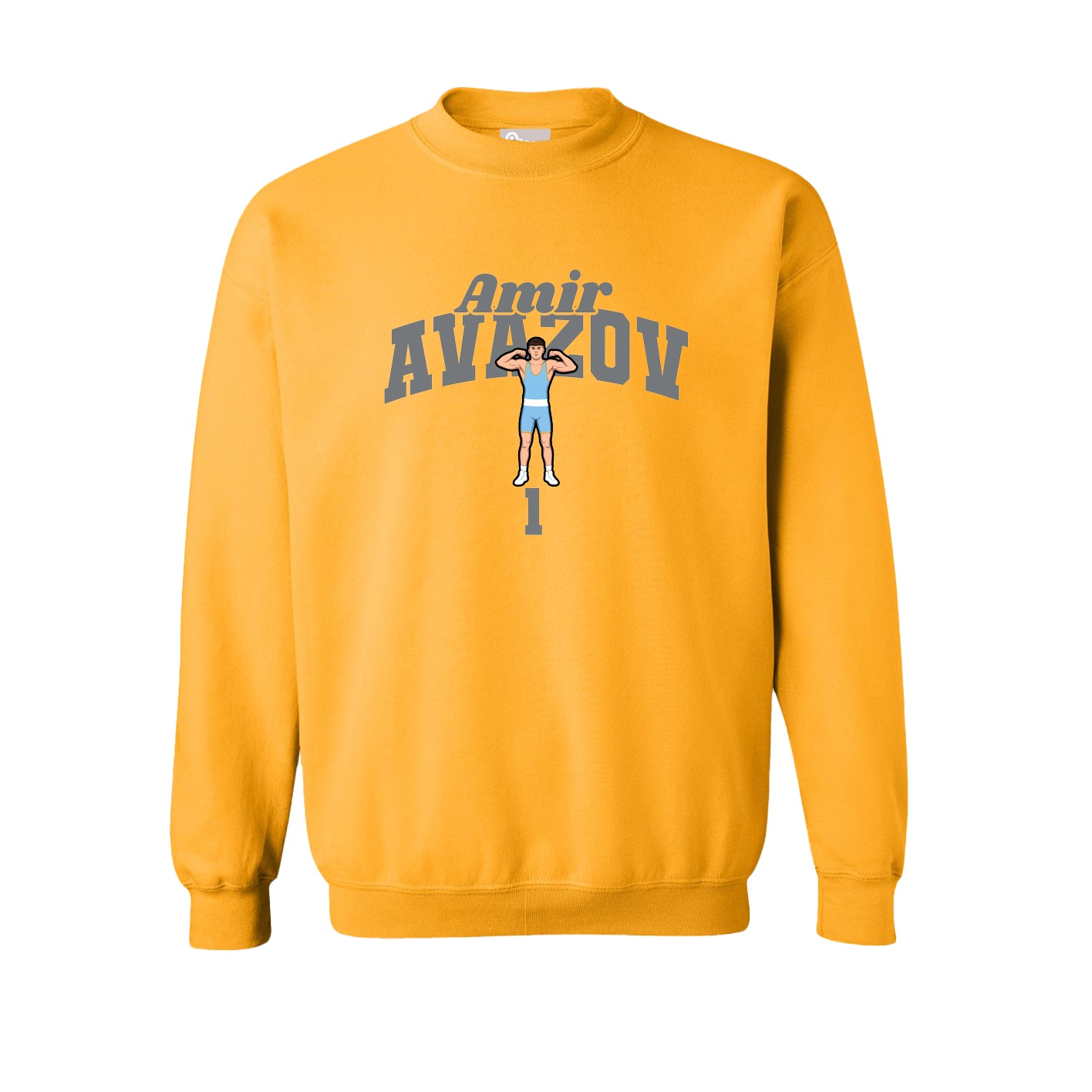 Fleece Crew — Signature Arch in Gold