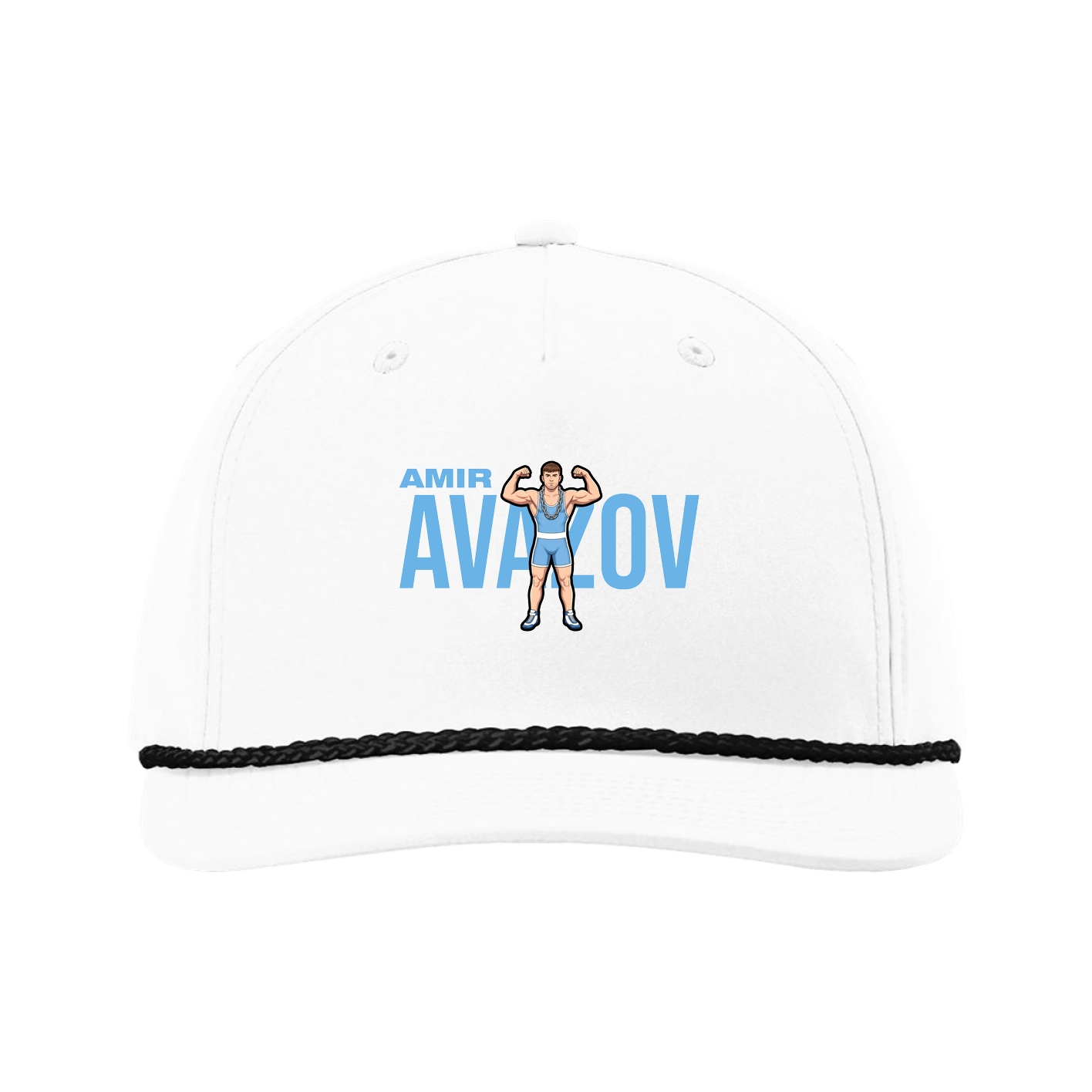 Five-Panel Classic Rope Cap — Player Name in White