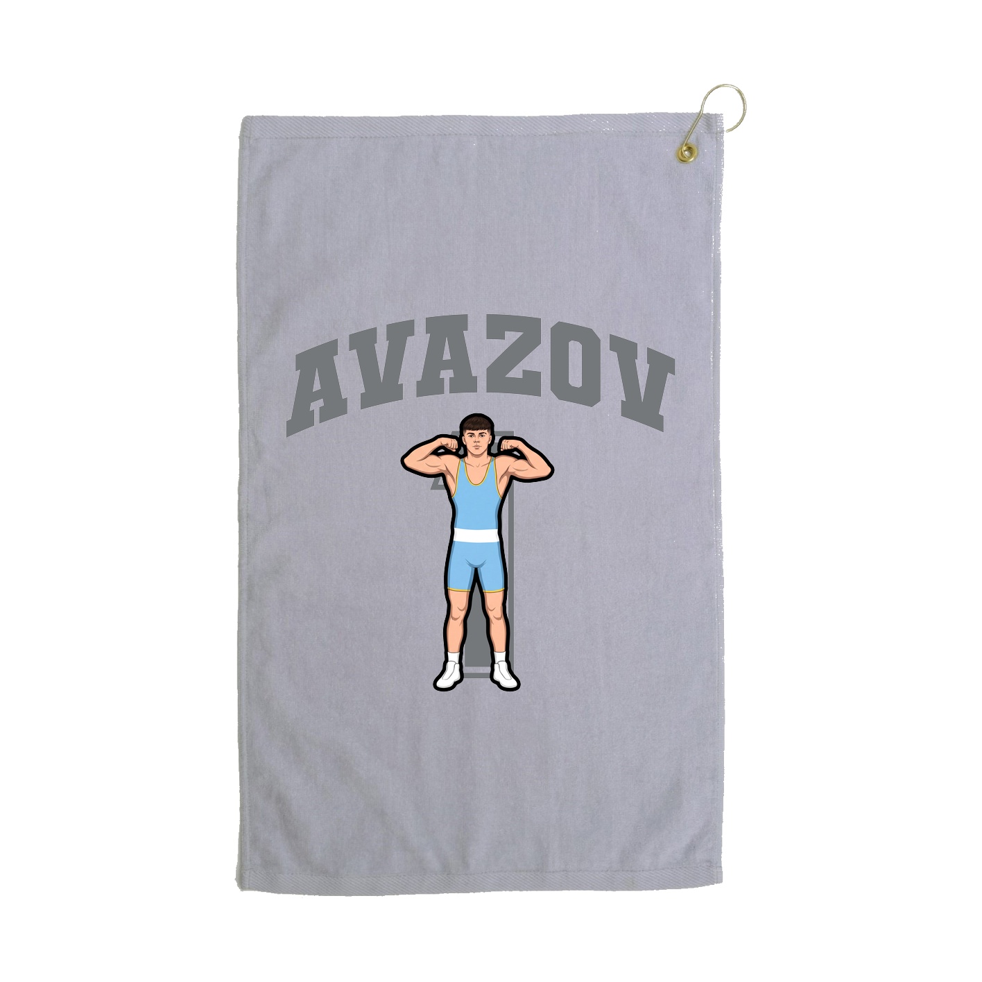 Golf Towel — Number in Grey