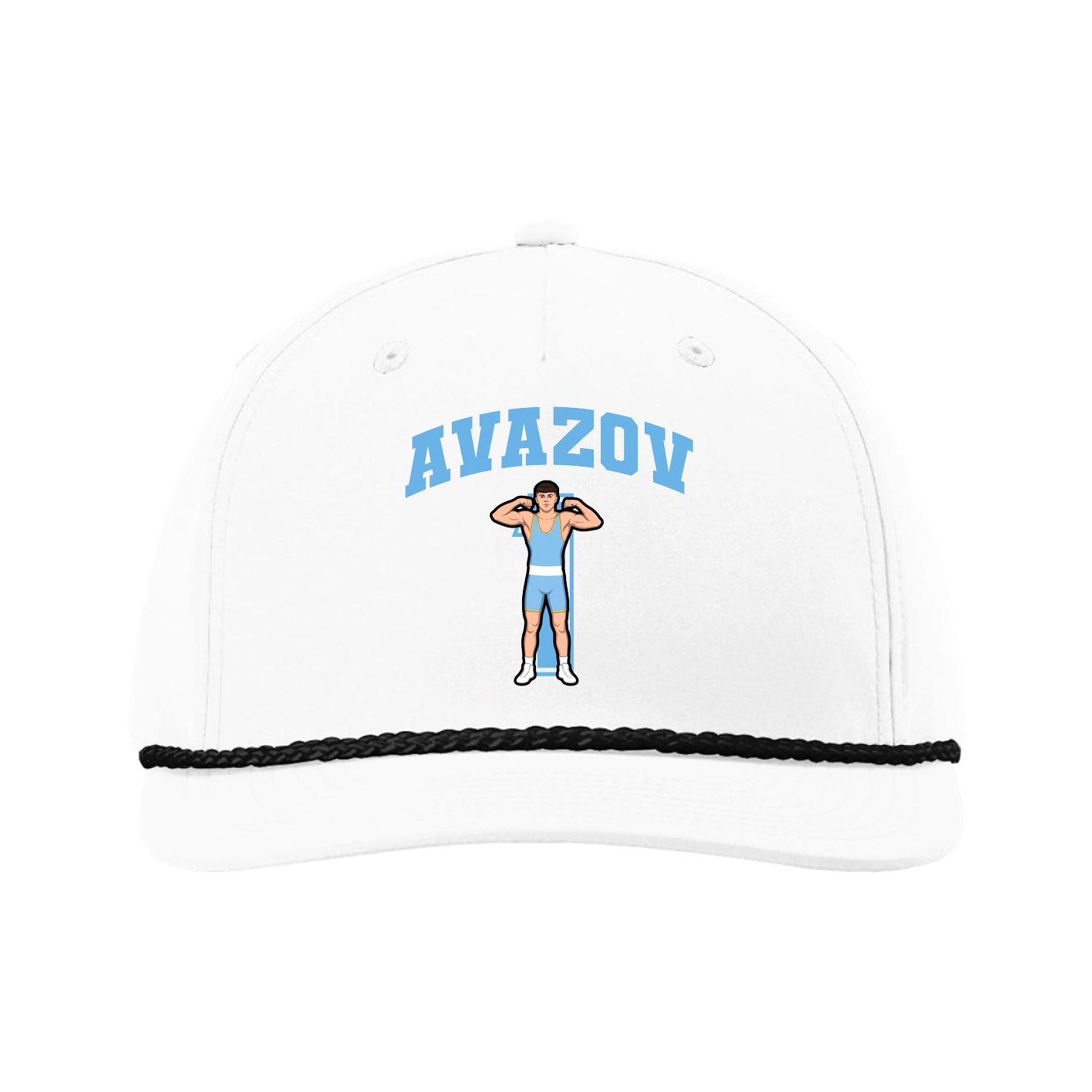 Five-Panel Classic Rope Cap — Number in White