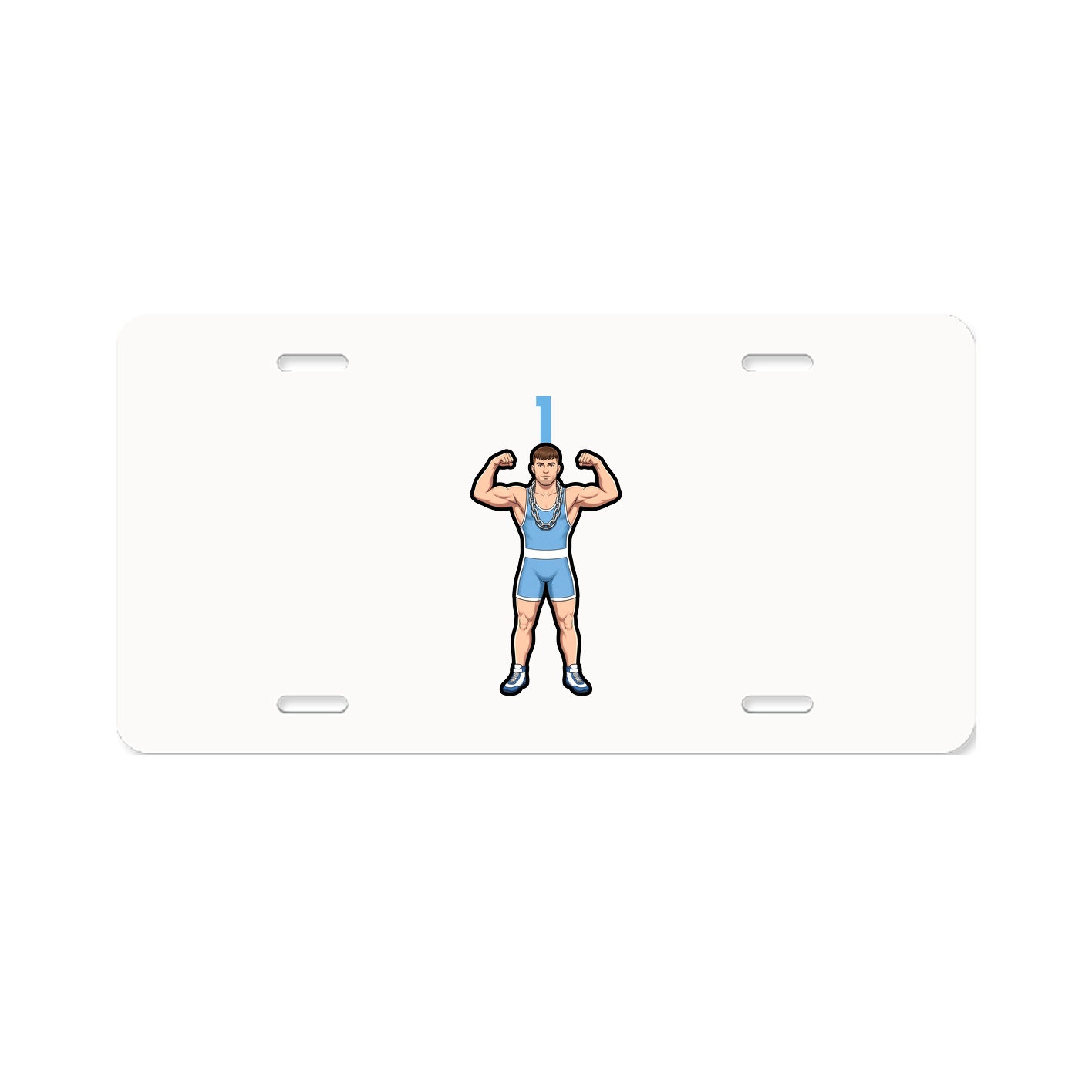 License Plate — Number Top in Classic
