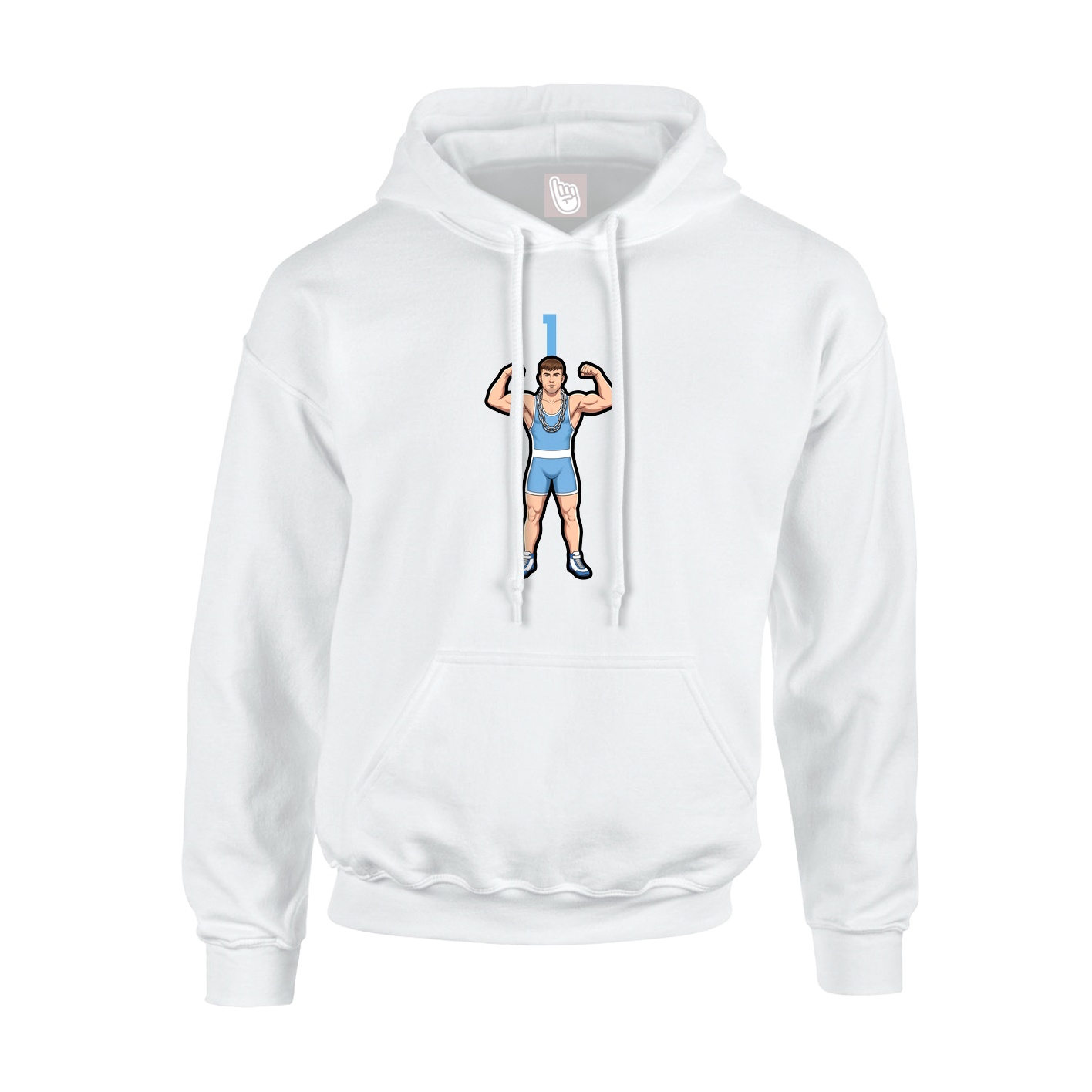 Hoodie — Number Top in White