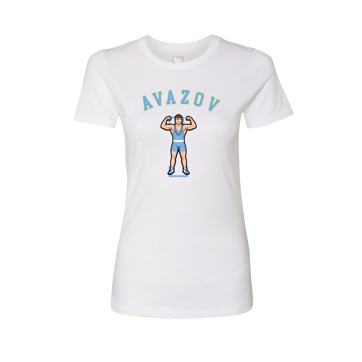 Fitted Women's Tee — Shirsey Arch in White