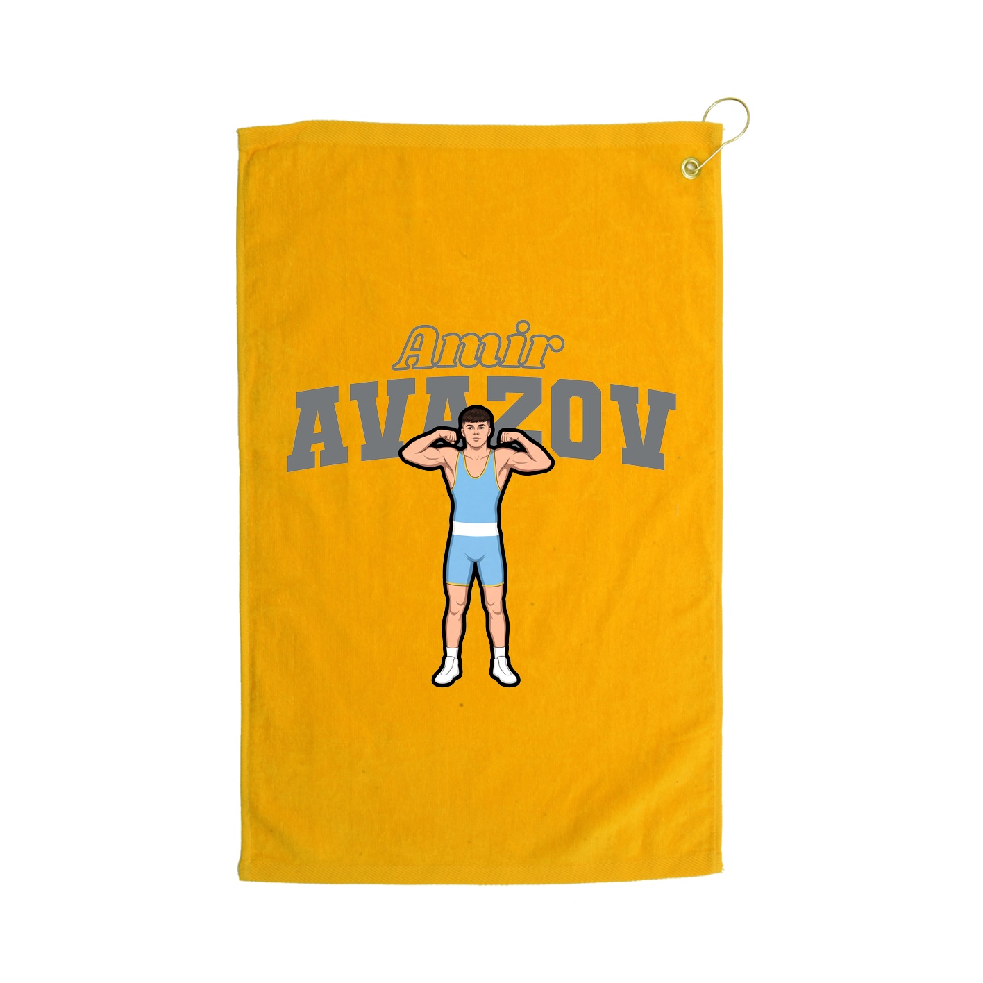 Golf Towel — Name Arch in Gold
