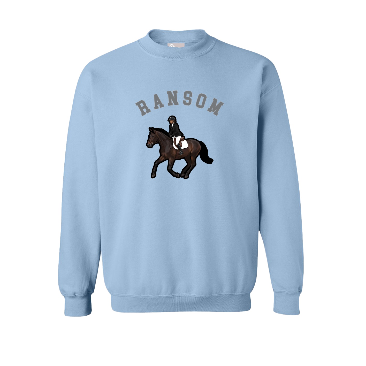 Fleece Crew — Shirsey Arch in Light Blue