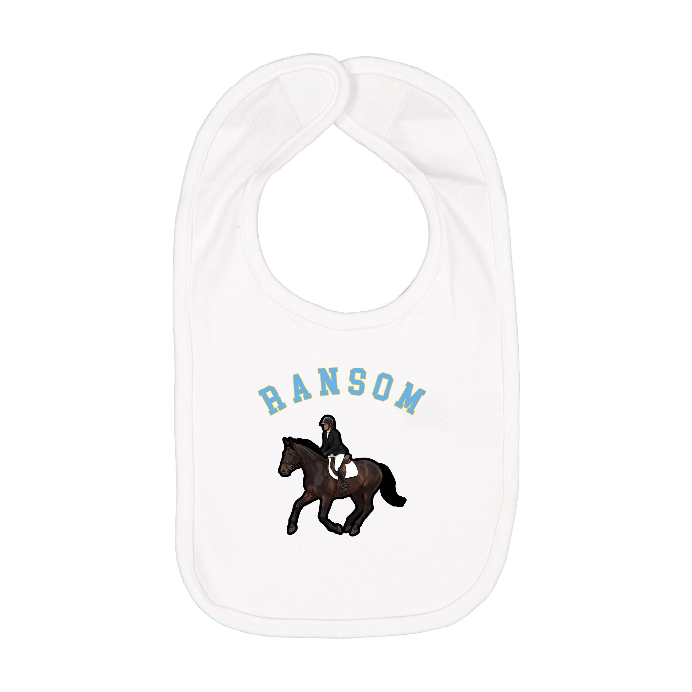 Infant Bib — Shirsey Arch in White