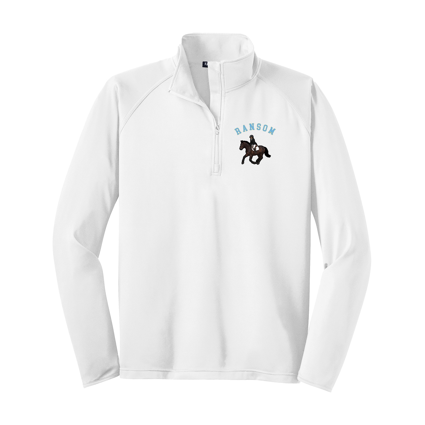 Q-Zip Pullover — Shirsey Arch in White
