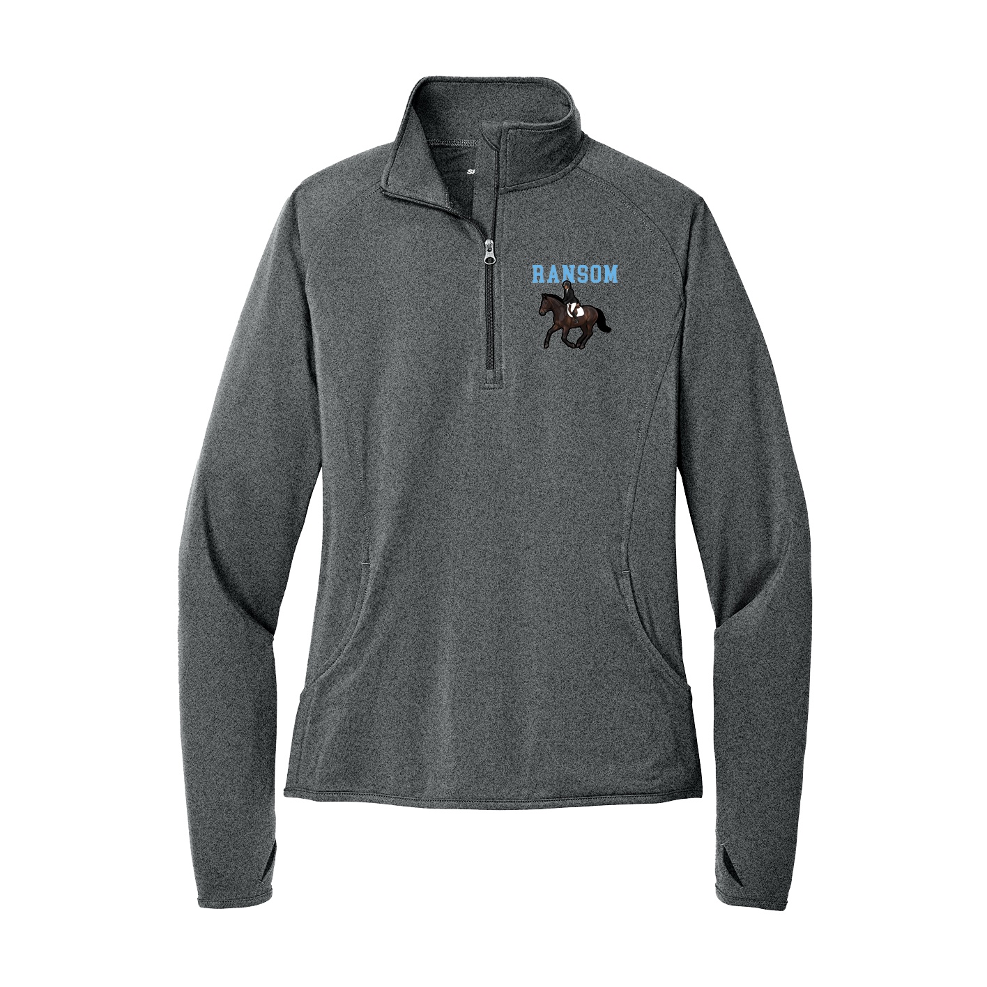 Women's Q-Zip Pullover — Shirsey in Grey