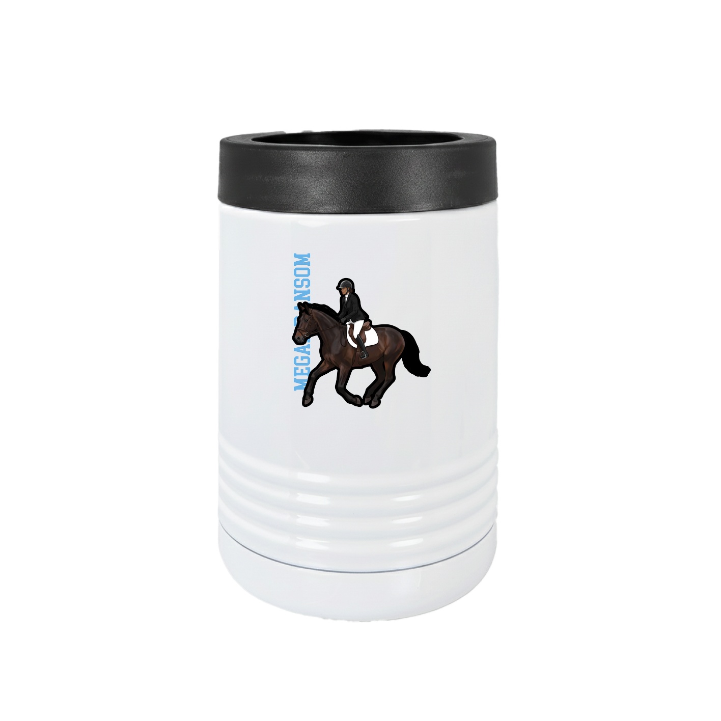 Beverage Holder — Name Vertical in White