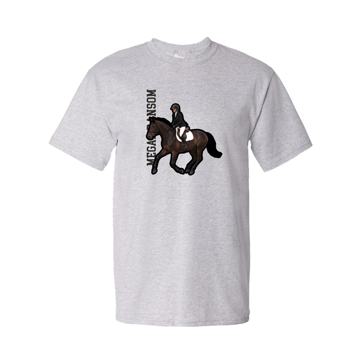 Tee — Name Vertical in Grey