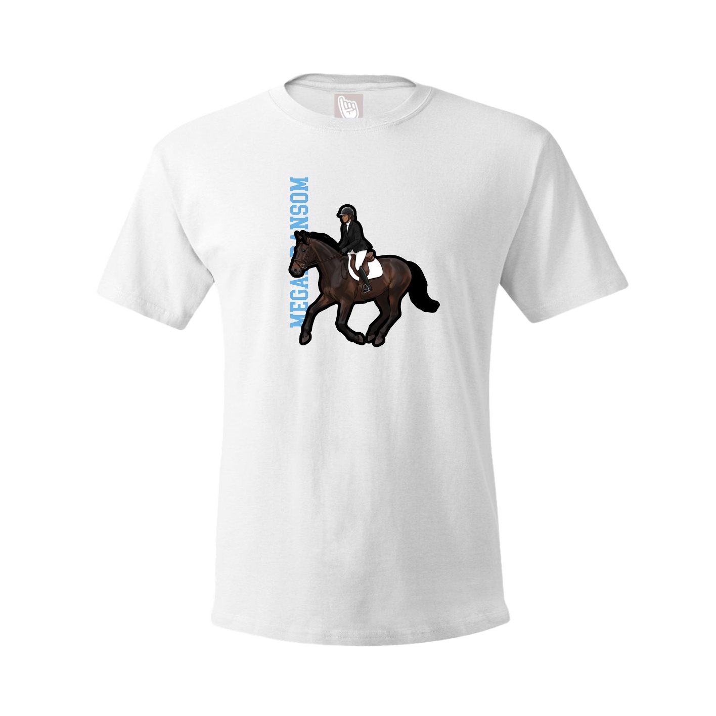 Youth Tee — Name Vertical in White