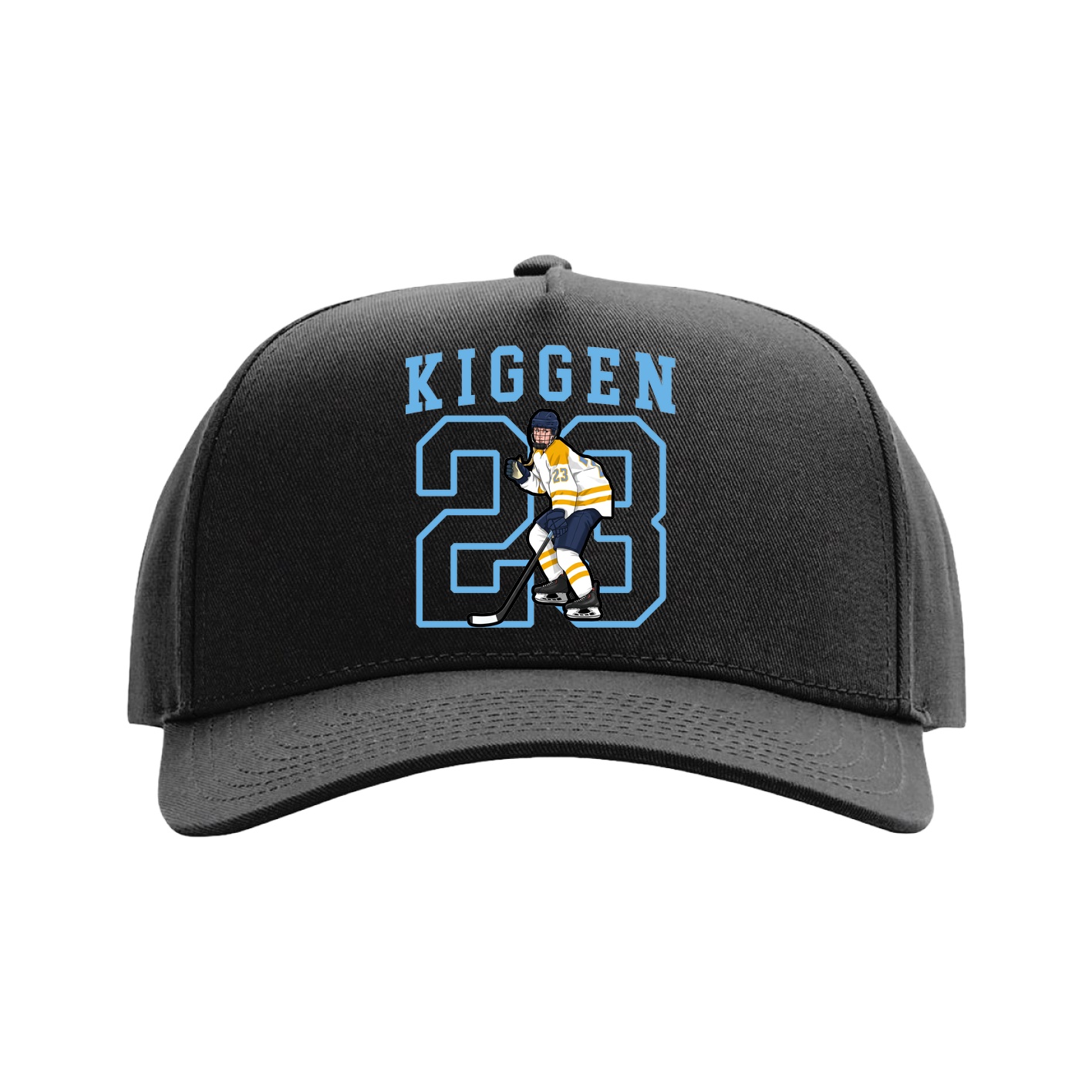 Full Fabric Five-Panel Champ Cap — Shirsey in Black