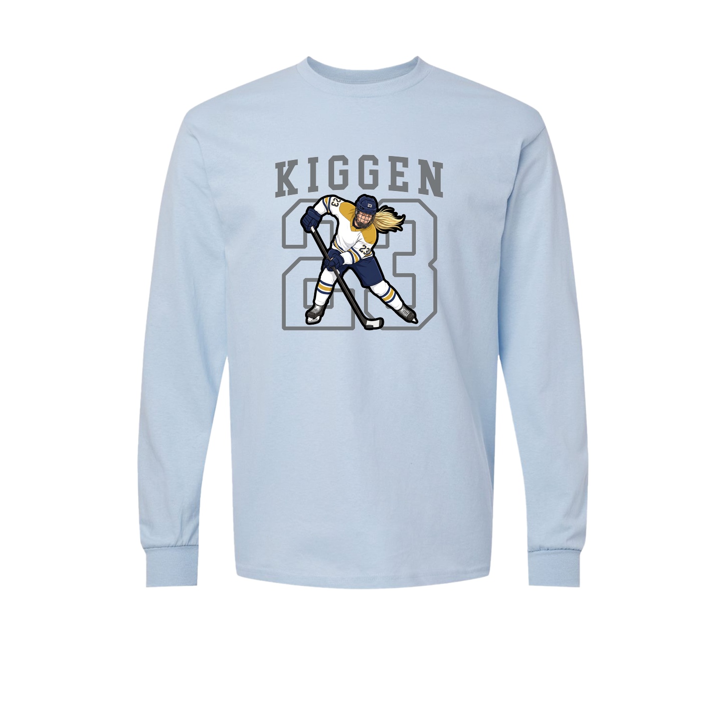 Long Sleeve Tee — Shirsey in Light Blue