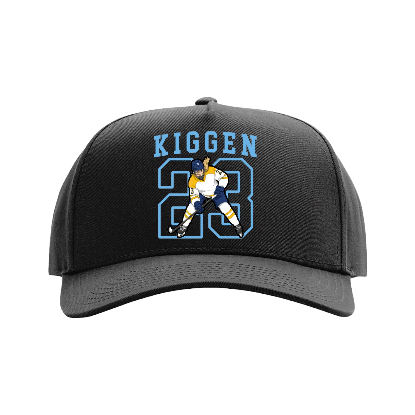 Full Fabric Five-Panel Champ Cap — Shirsey in Black