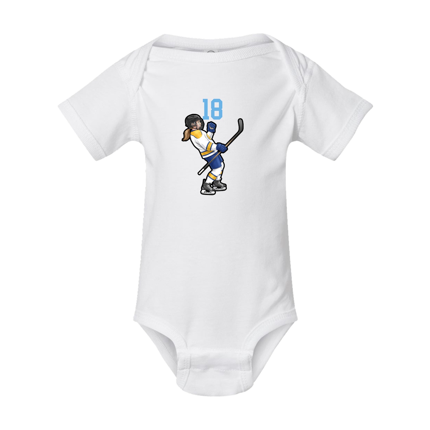 Baby Onesie — Number Top in White